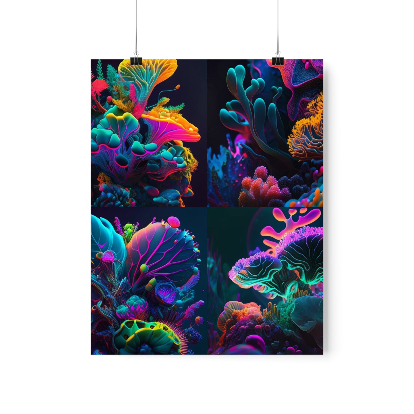 Premium Matte Vertical Posters Macro Coral Reef 5