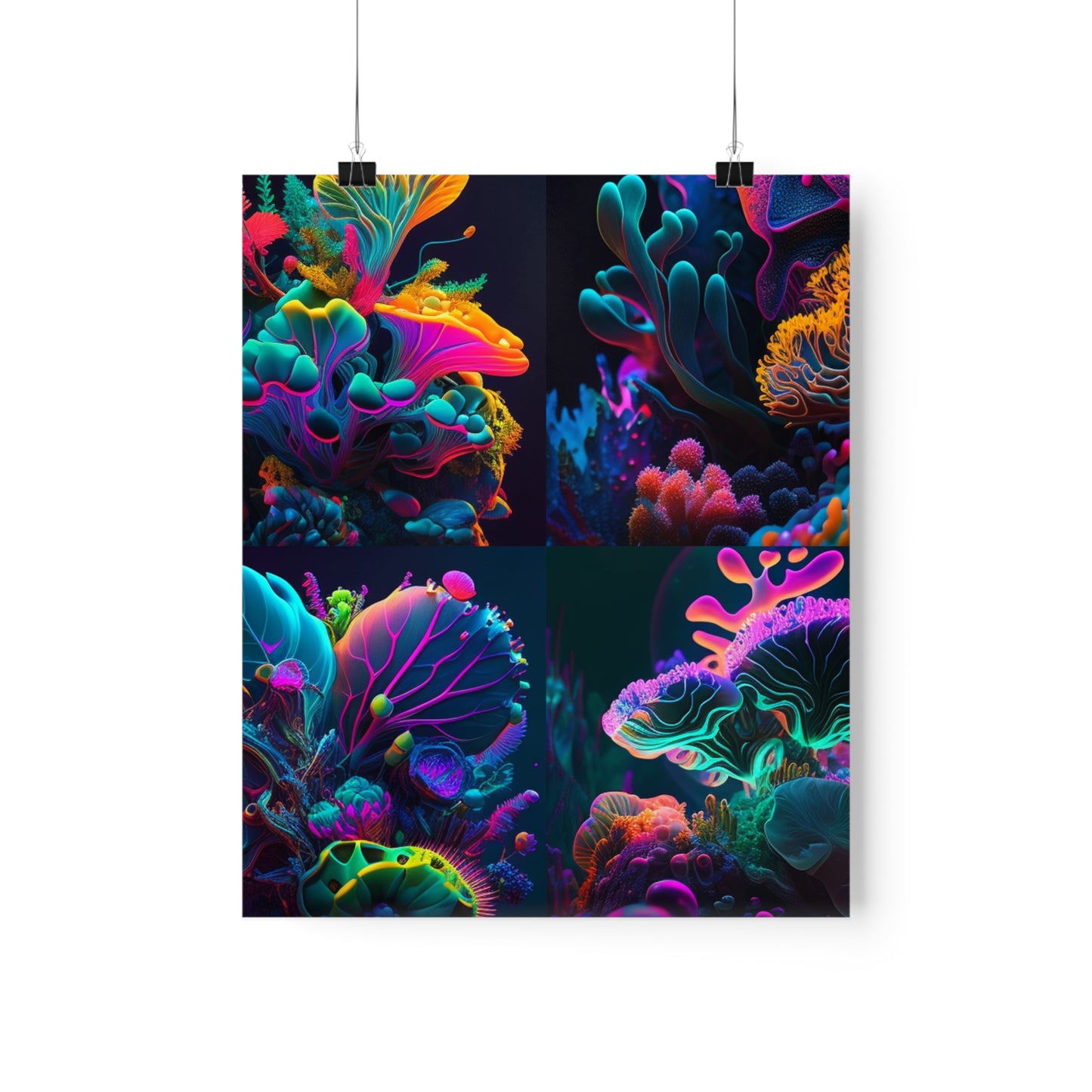 Premium Matte Vertical Posters Macro Coral Reef 5