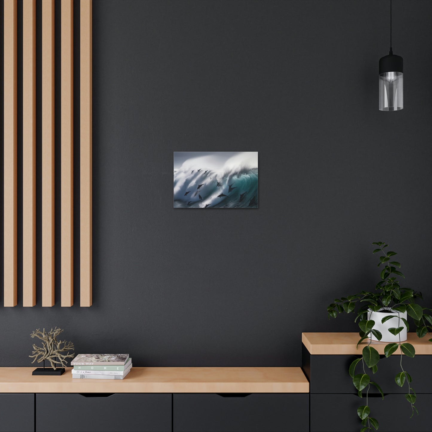 Canvas Gallery Wraps Dolphin Wave 1