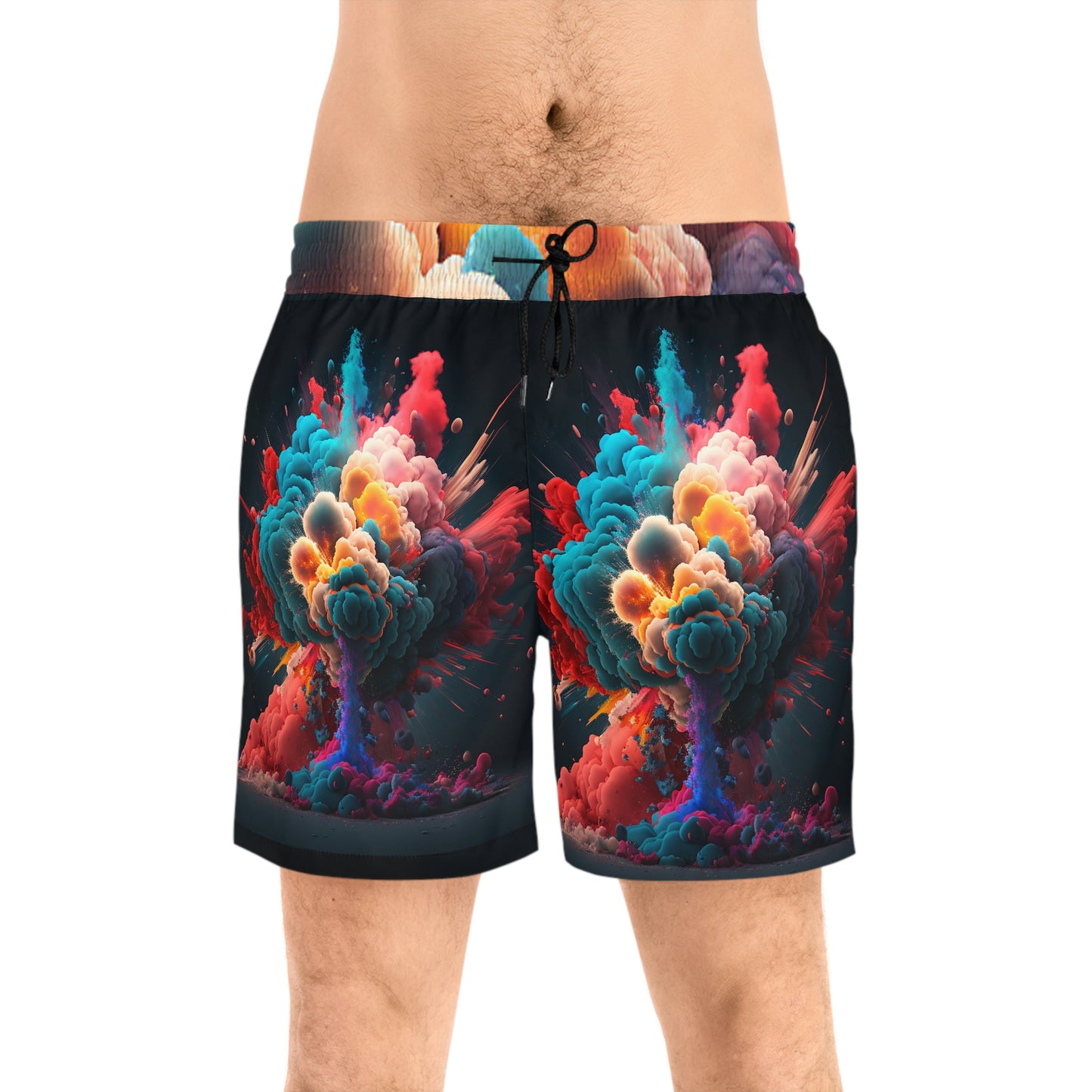 Men's Mid-Length Swim Shorts (AOP) color explosion 4