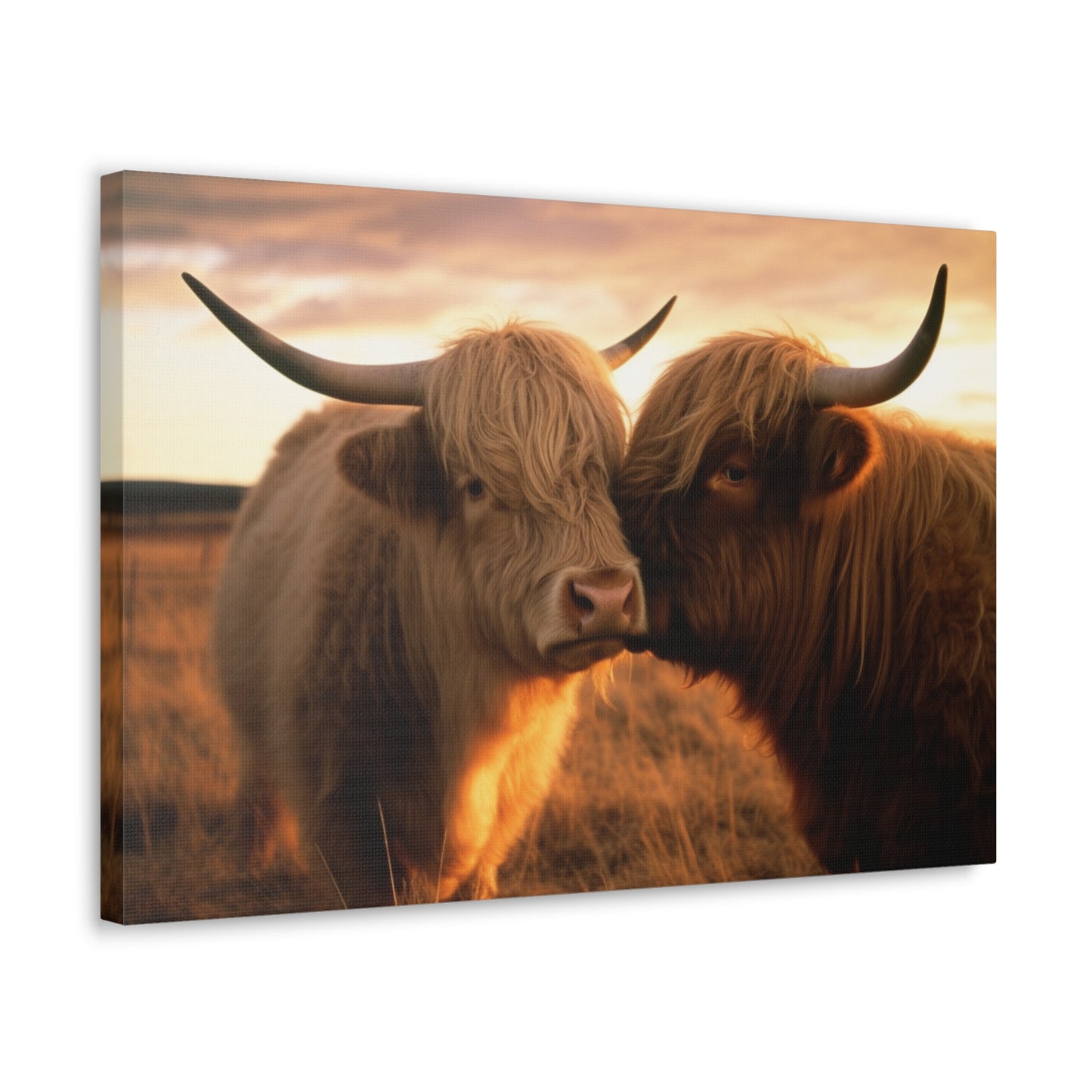 Canvas Gallery Wraps Cow Love 1