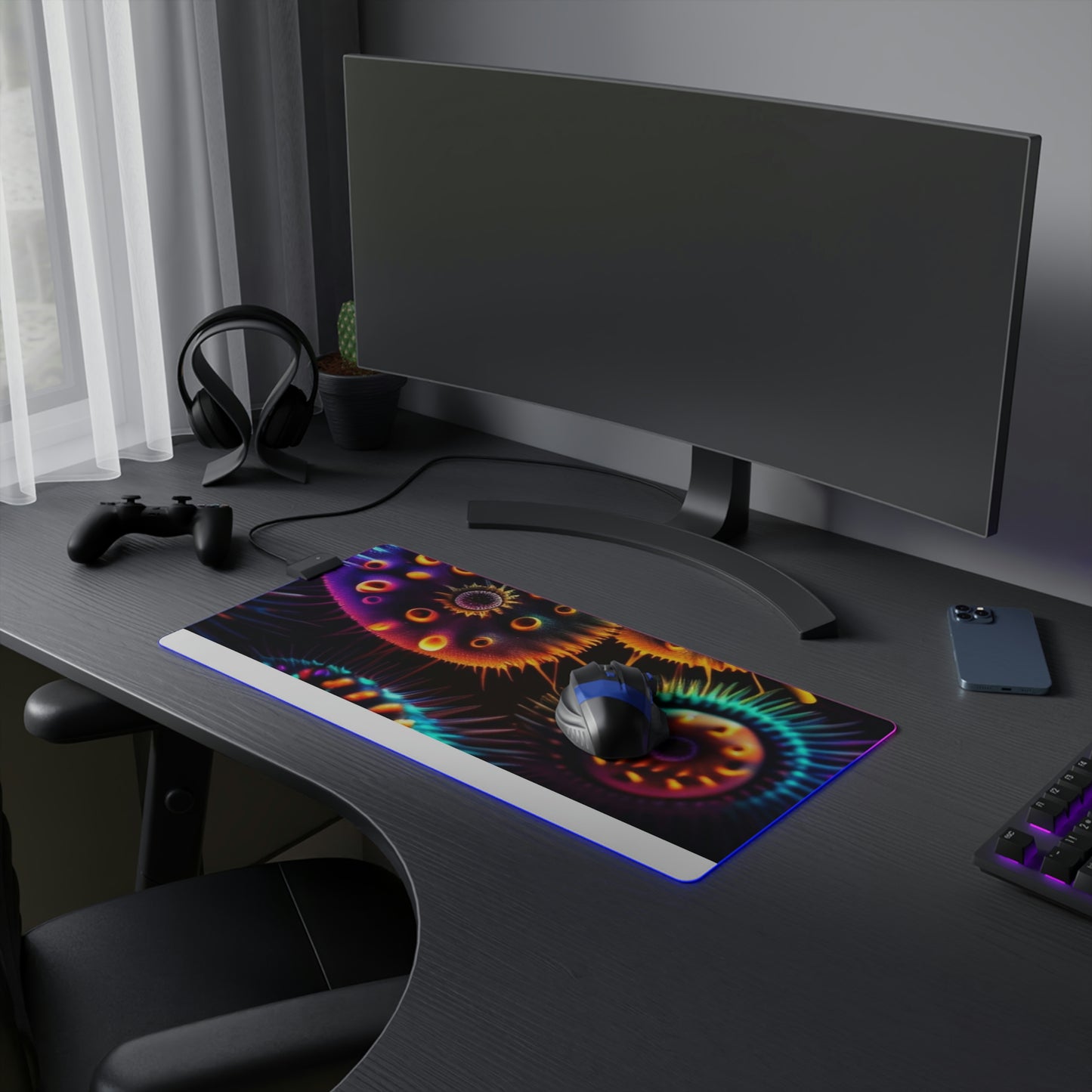 LED Gaming Mouse Pad Neon Macro 4