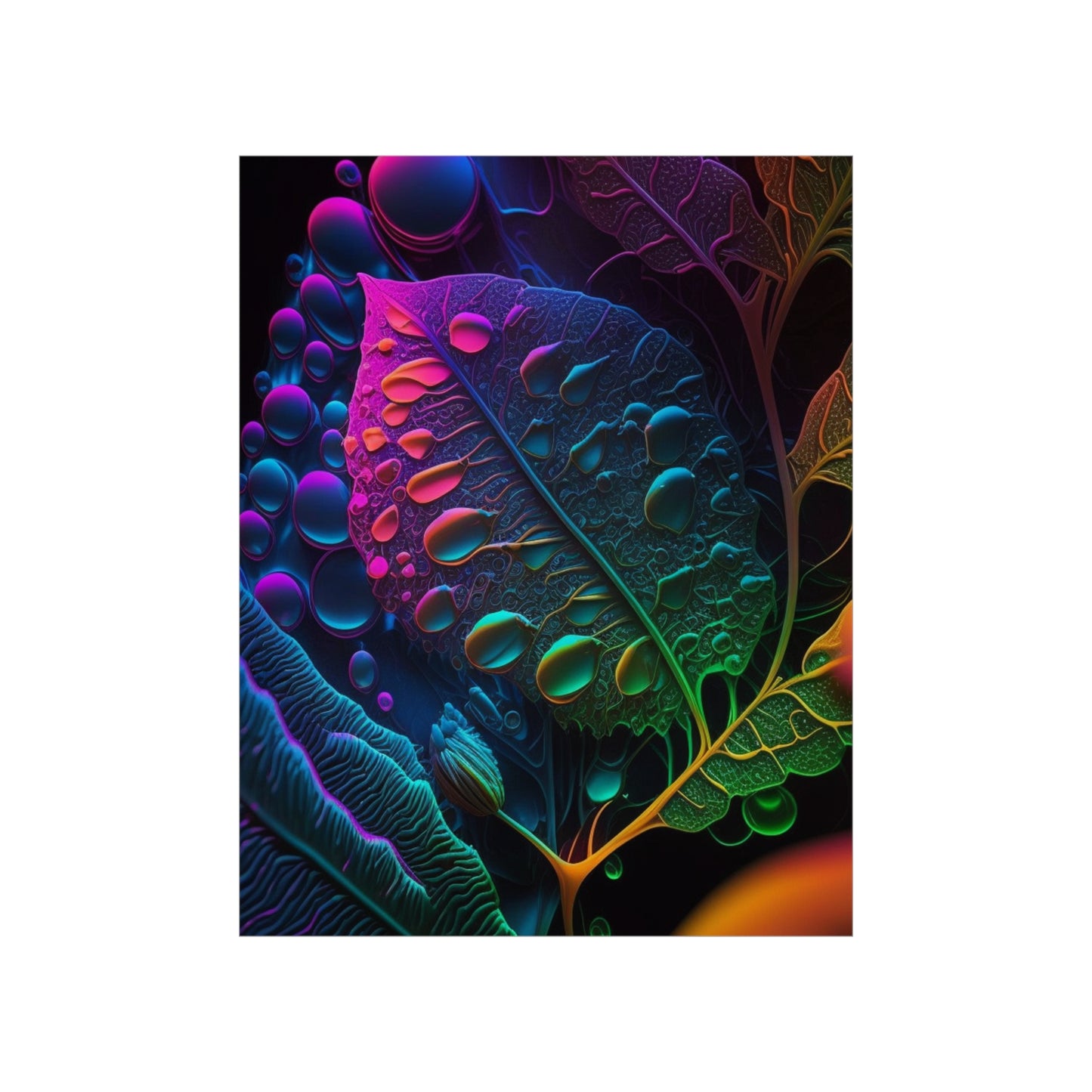 Premium Matte Vertical Posters Macro Reef Florescent 4