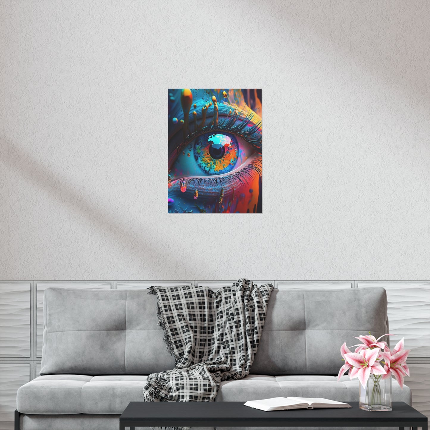 Premium Matte Vertical Posters Macro Eye Photo 1