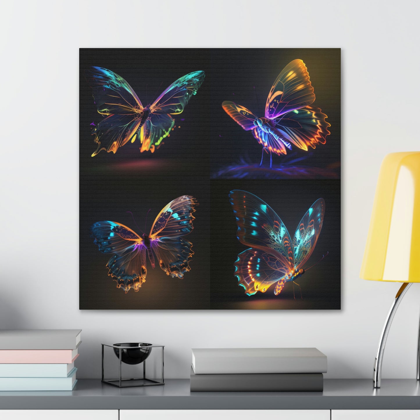 butterfly neon glow