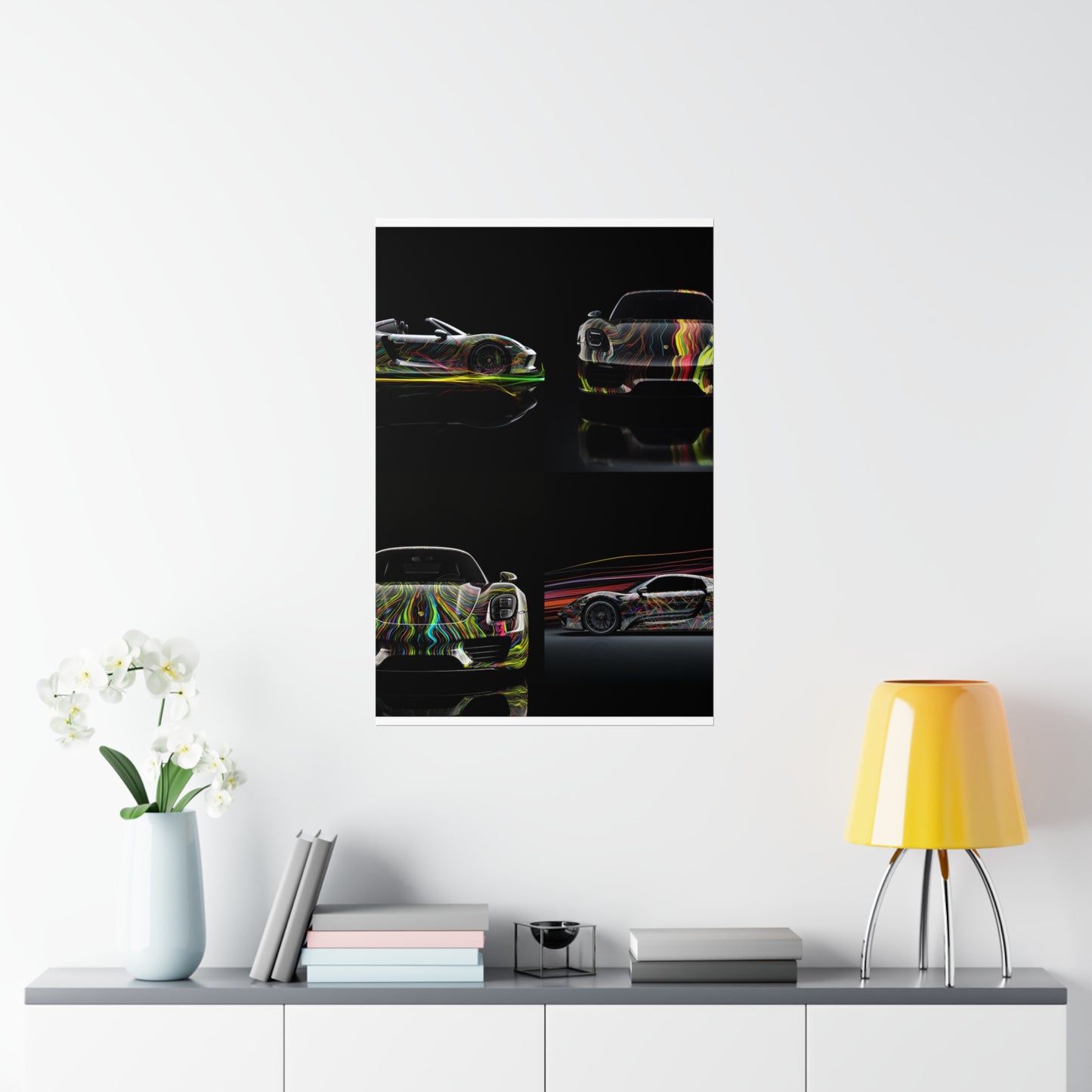 Premium Matte Vertical Posters Porsche Line 5