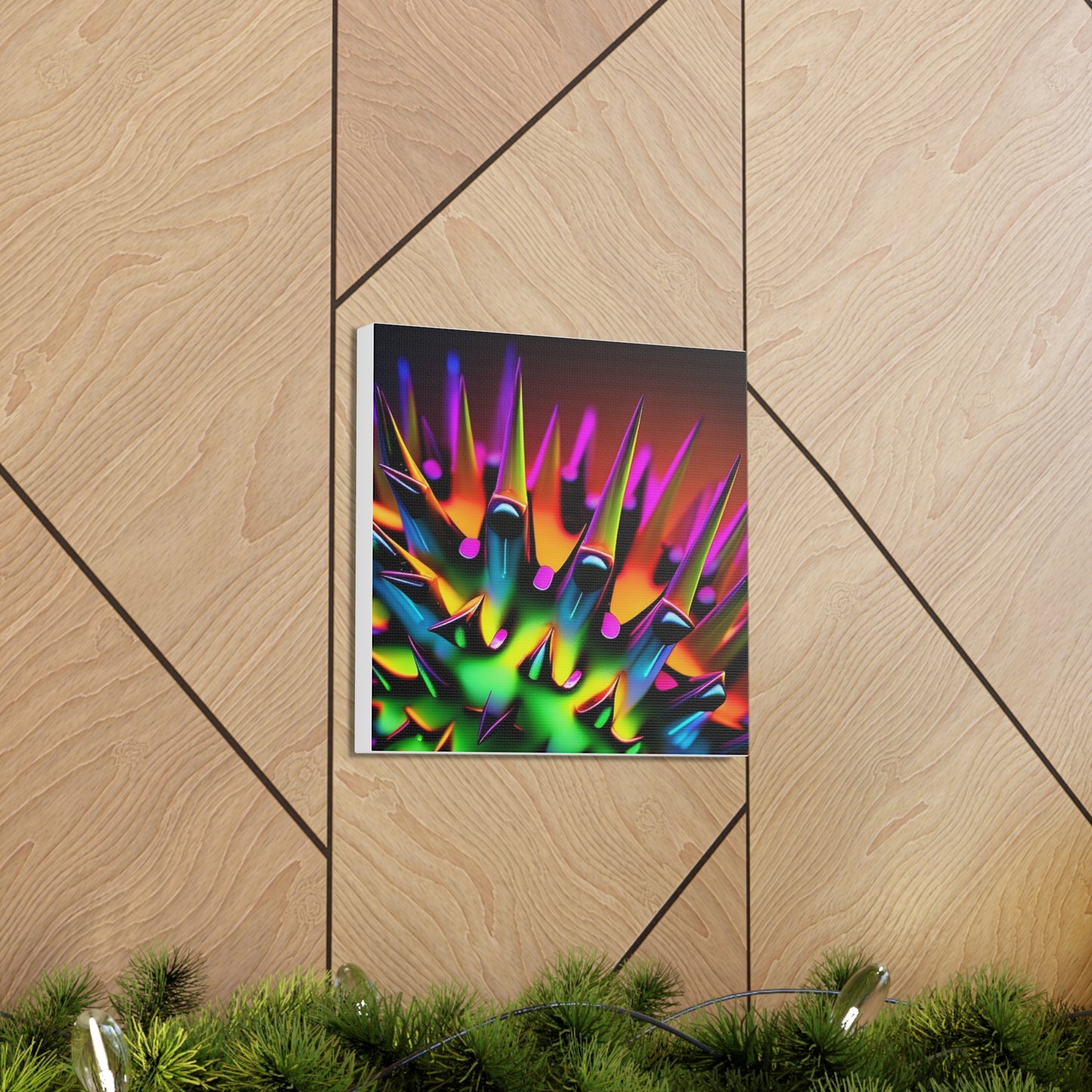 Canvas Gallery Wraps Macro Neon Spike 1