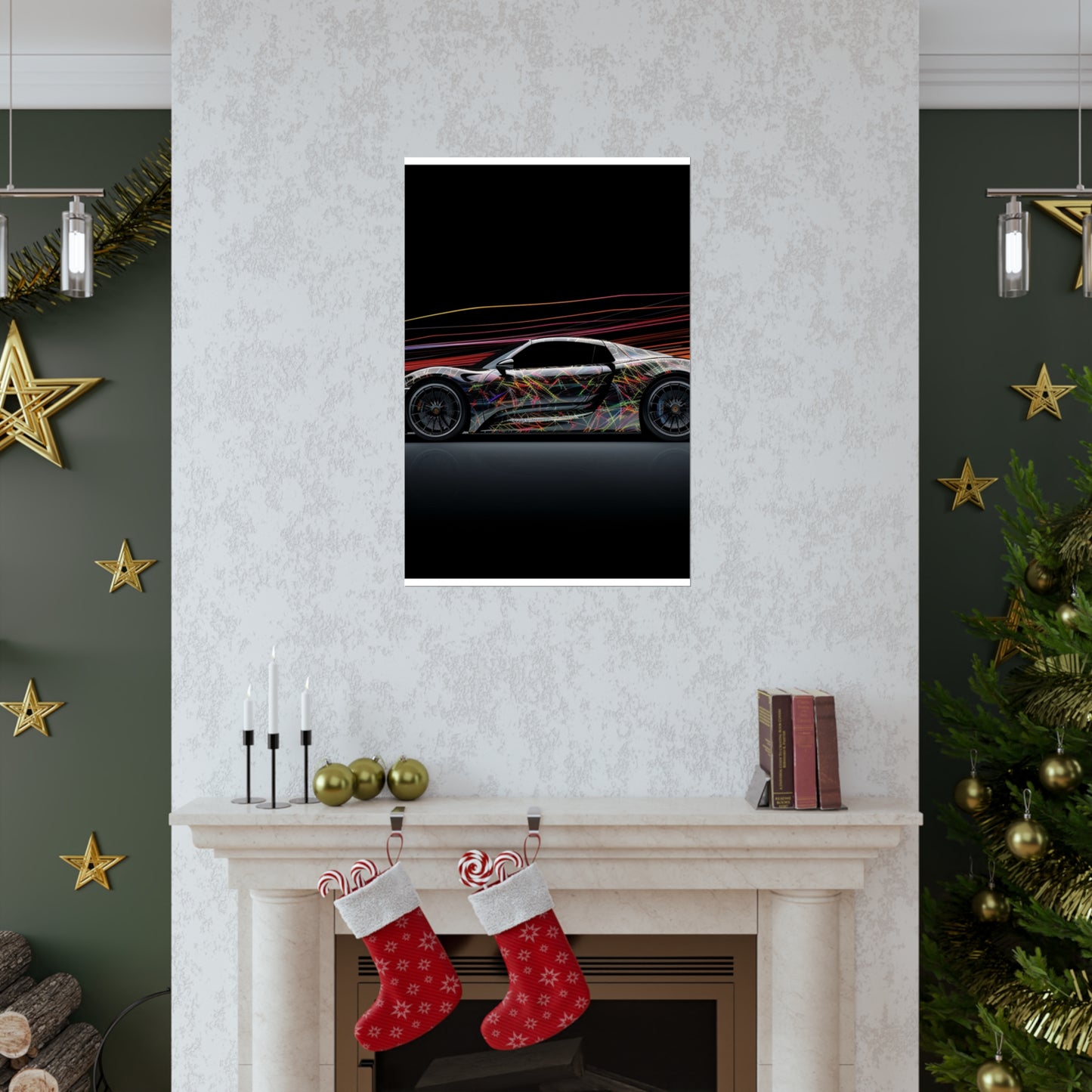 Premium Matte Vertical Posters Porsche Line 4