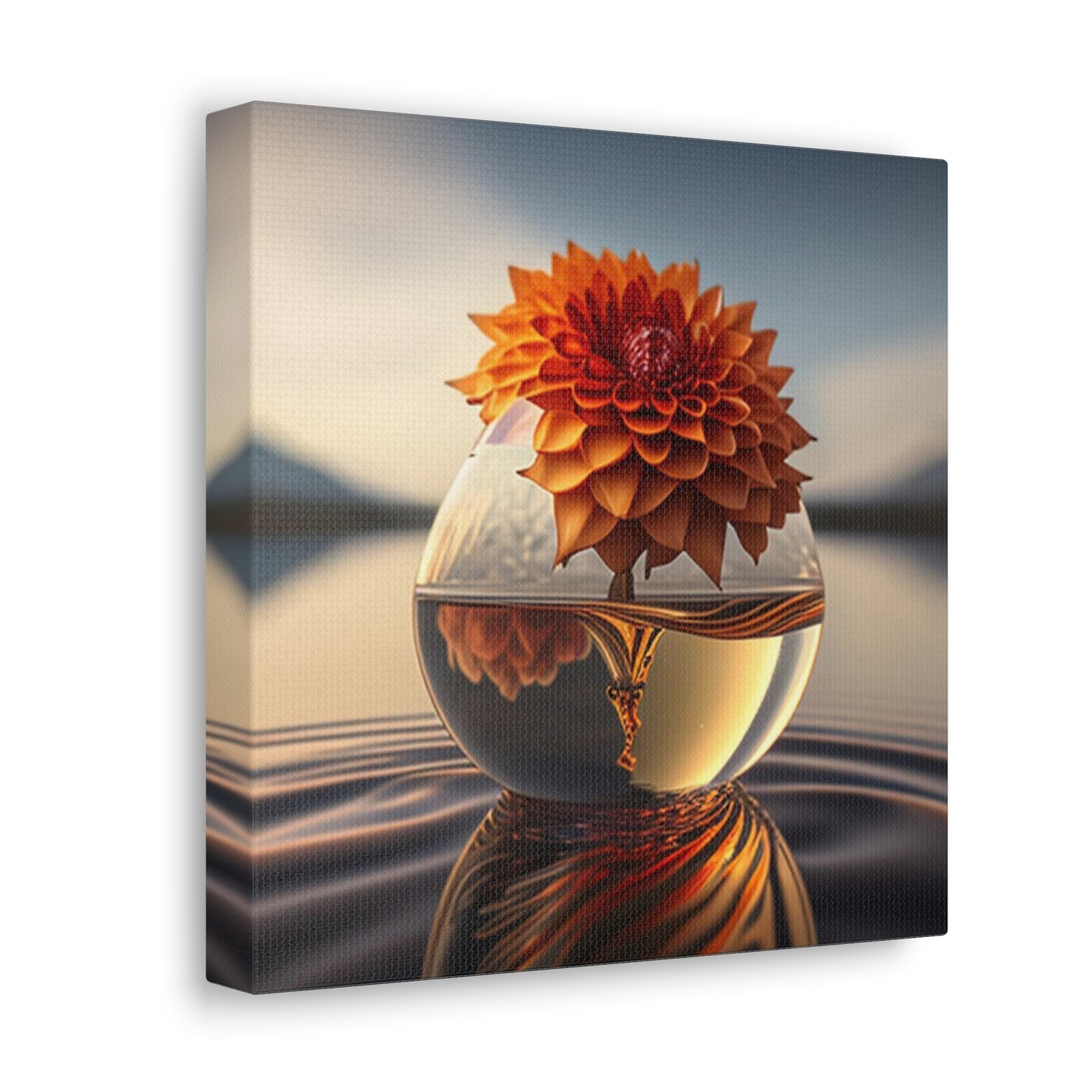 Canvas Gallery Wraps Dahlia Orange 1