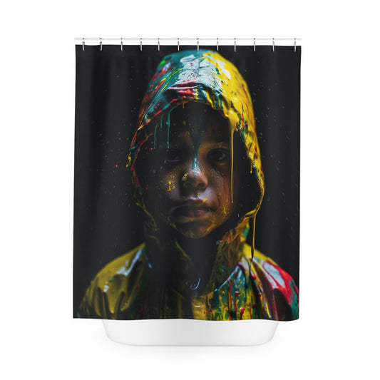 Polyester Shower Curtain rain color kid 3