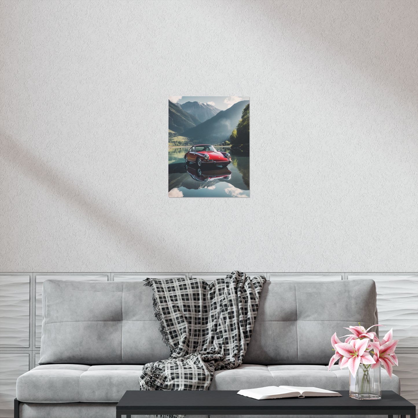 Premium Matte Vertical Posters Porsche Lake 3