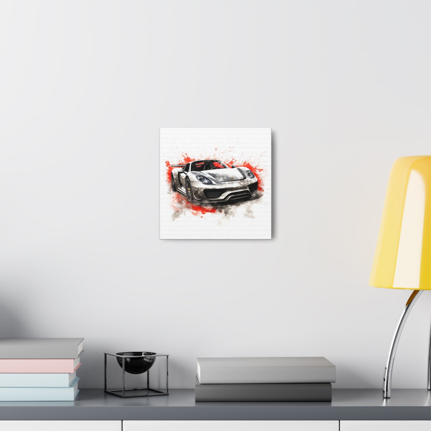 Canvas Gallery Wraps 918 Spyder white background driving fast with water splashing 4