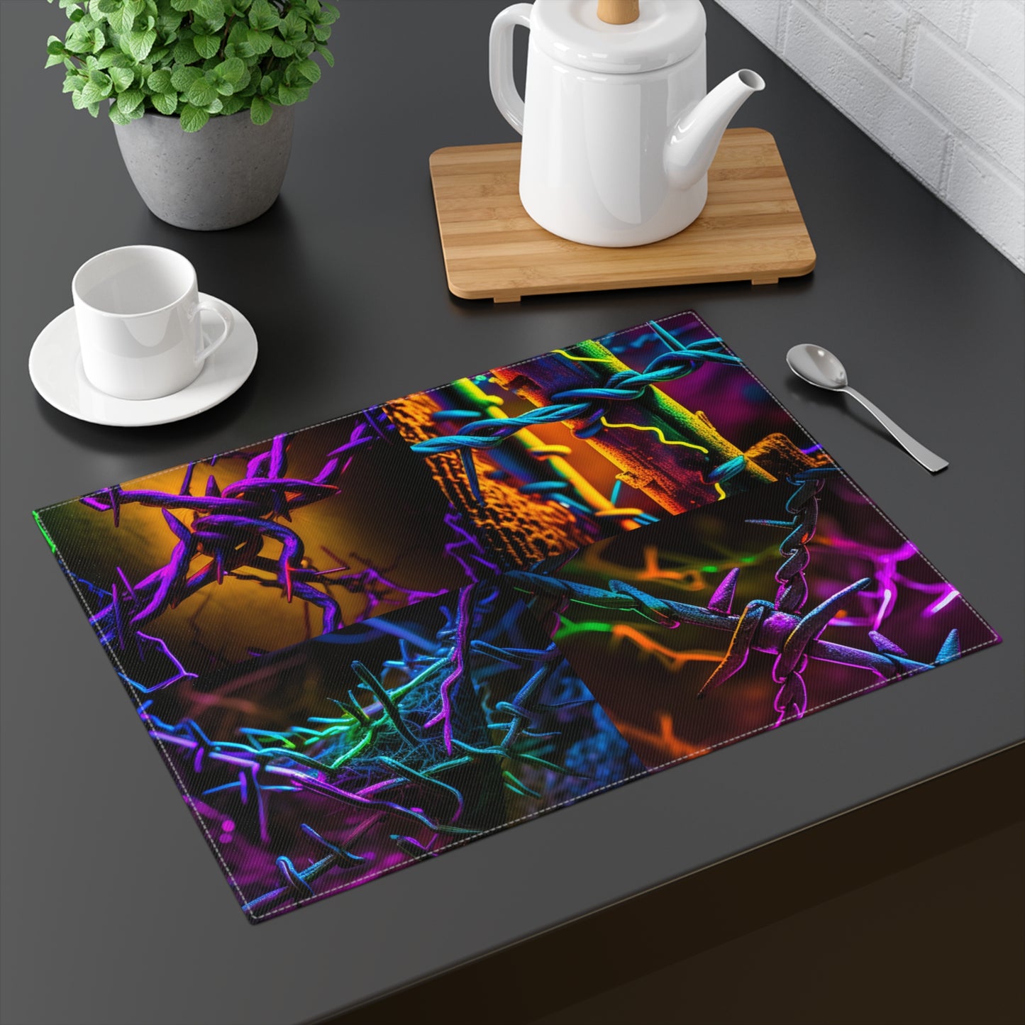 Placemat, 1pc Macro Neon Barb