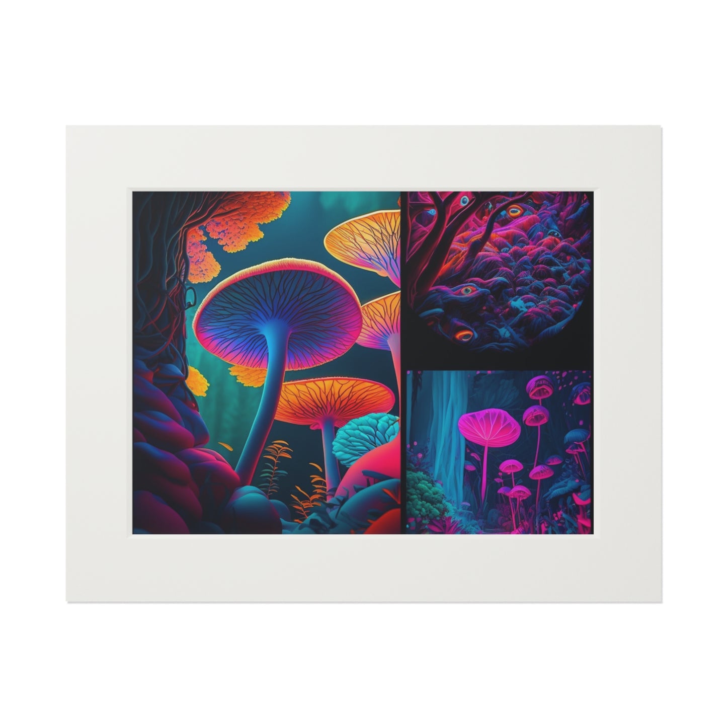 Fine Art Prints (Passepartout Paper Frame) Macro Reef Florescent 2