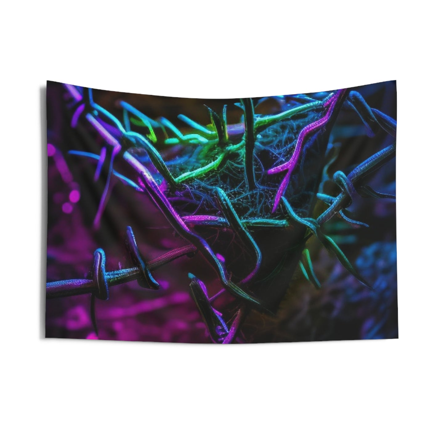 Indoor Wall Tapestries Macro Neon Barb 3