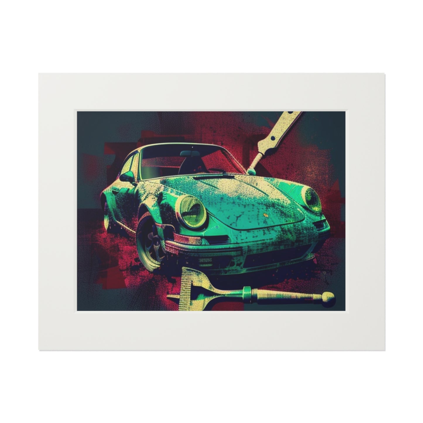 Fine Art Prints (Passepartout Paper Frame) Porsche Abstract 4