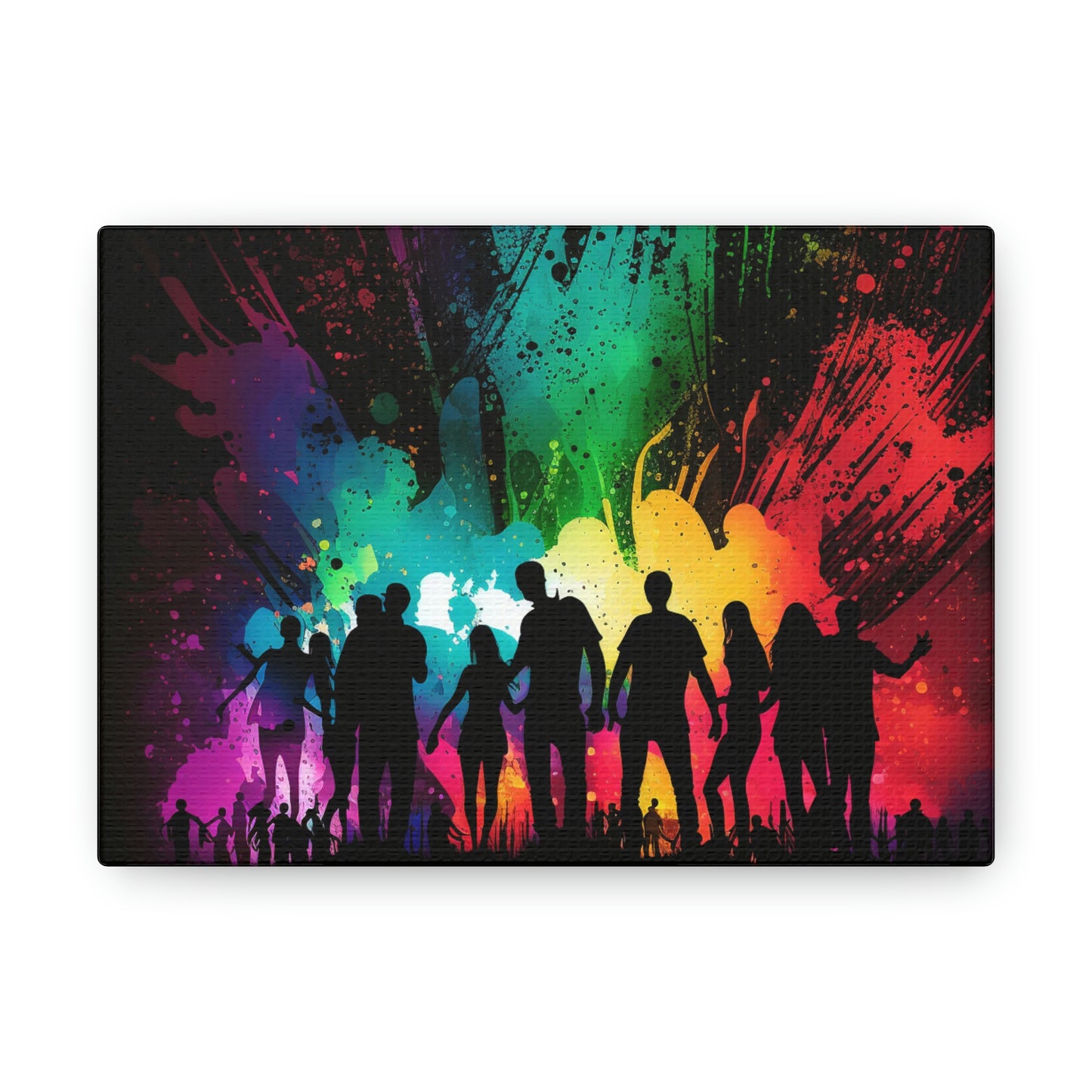 Canvas Gallery Wraps Silhouettes Color Party 1