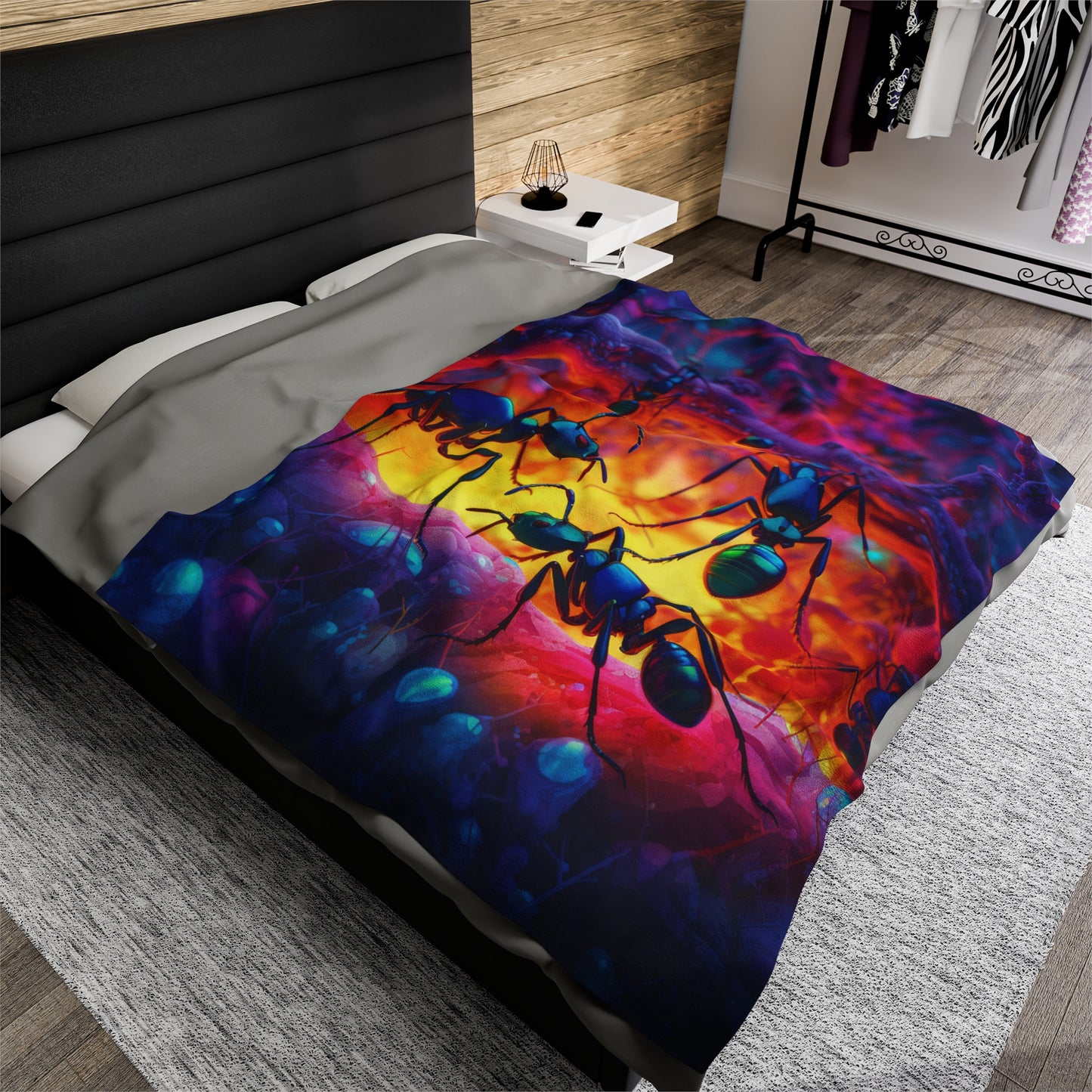 Velveteen Plush Blanket Ants Home 3