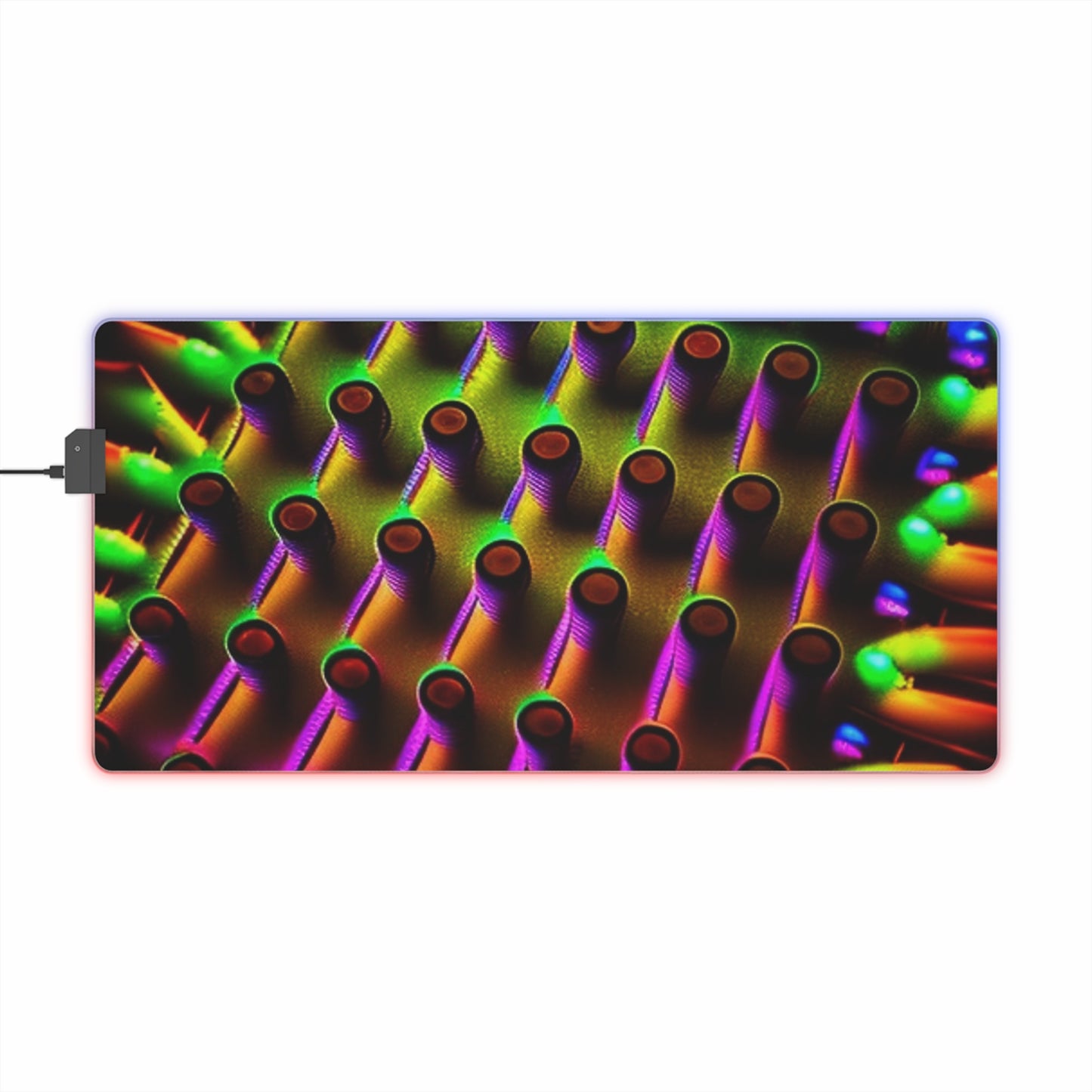 LED Gaming Mouse Pad Macro Cactus neon square 1