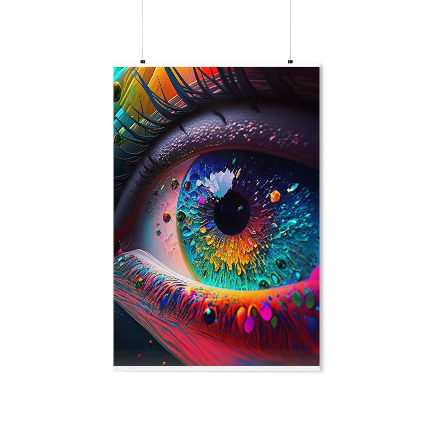 Premium Matte Vertical Posters Macro Eye Photo 3