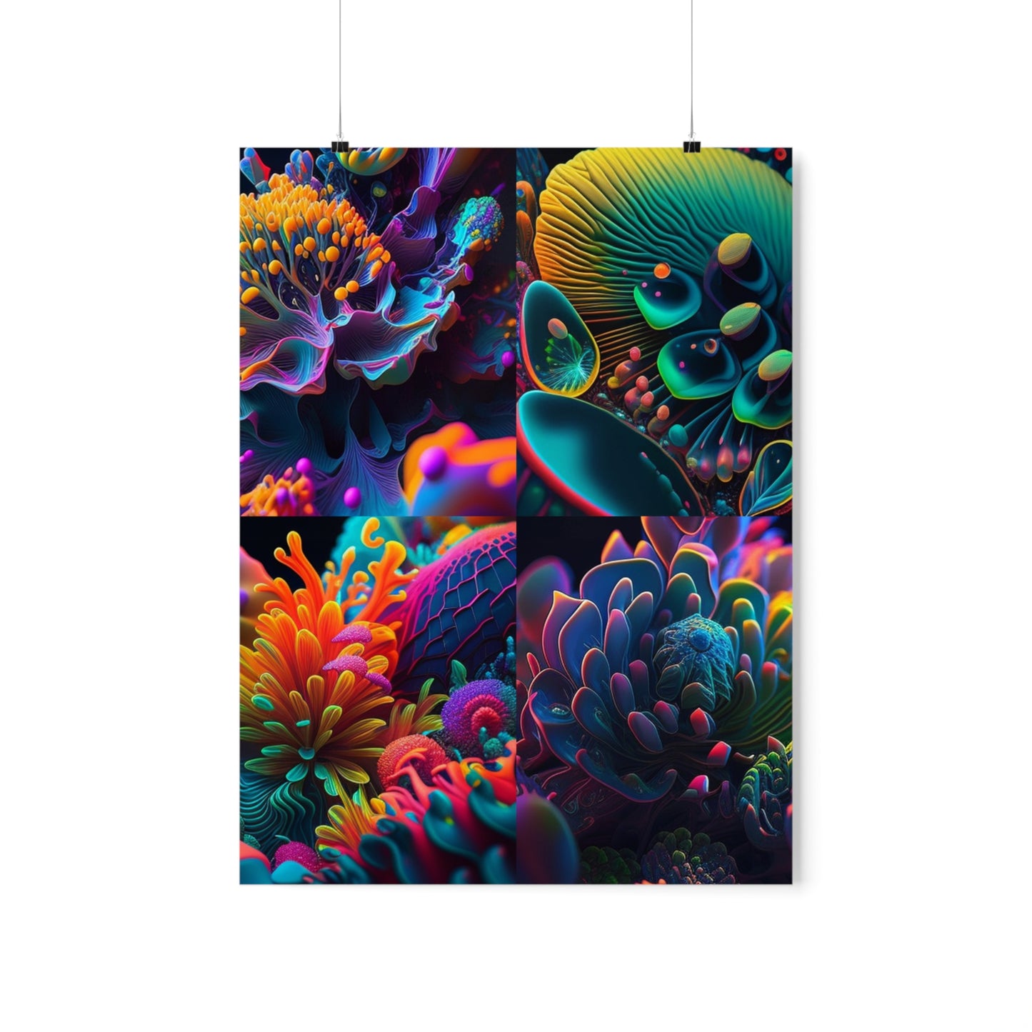 Premium Matte Vertical Posters Ocean Life Macro 5