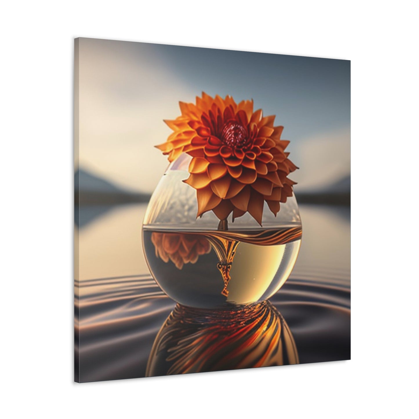 Canvas Gallery Wraps Dahlia Orange 1