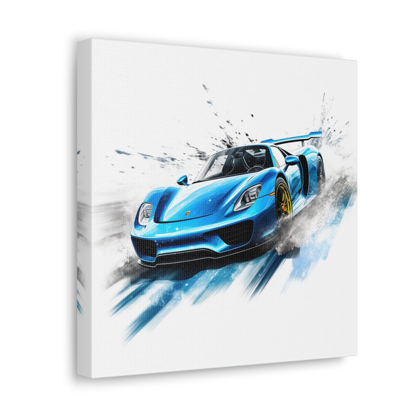 Canvas Gallery Wraps 918 Spyder with white background driving fast on water 3