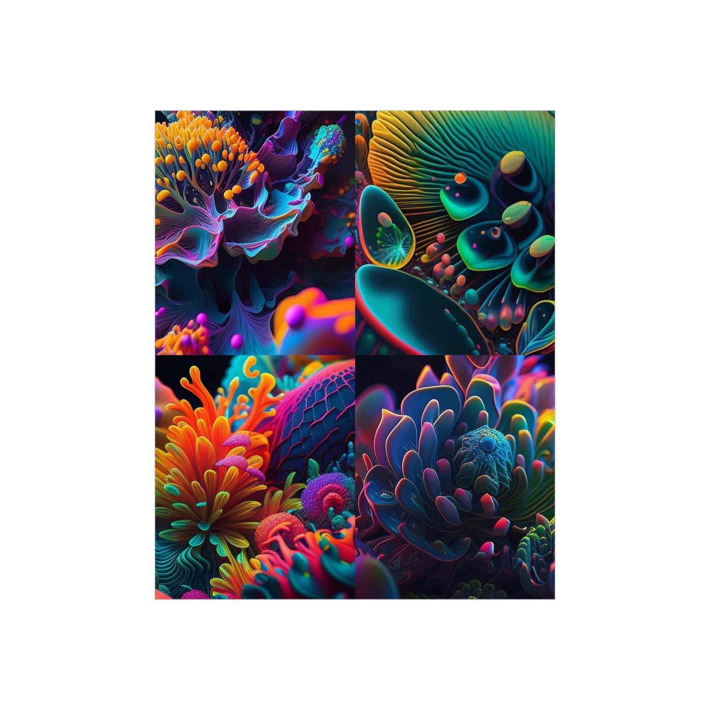 Premium Matte Vertical Posters Ocean Life Macro 5