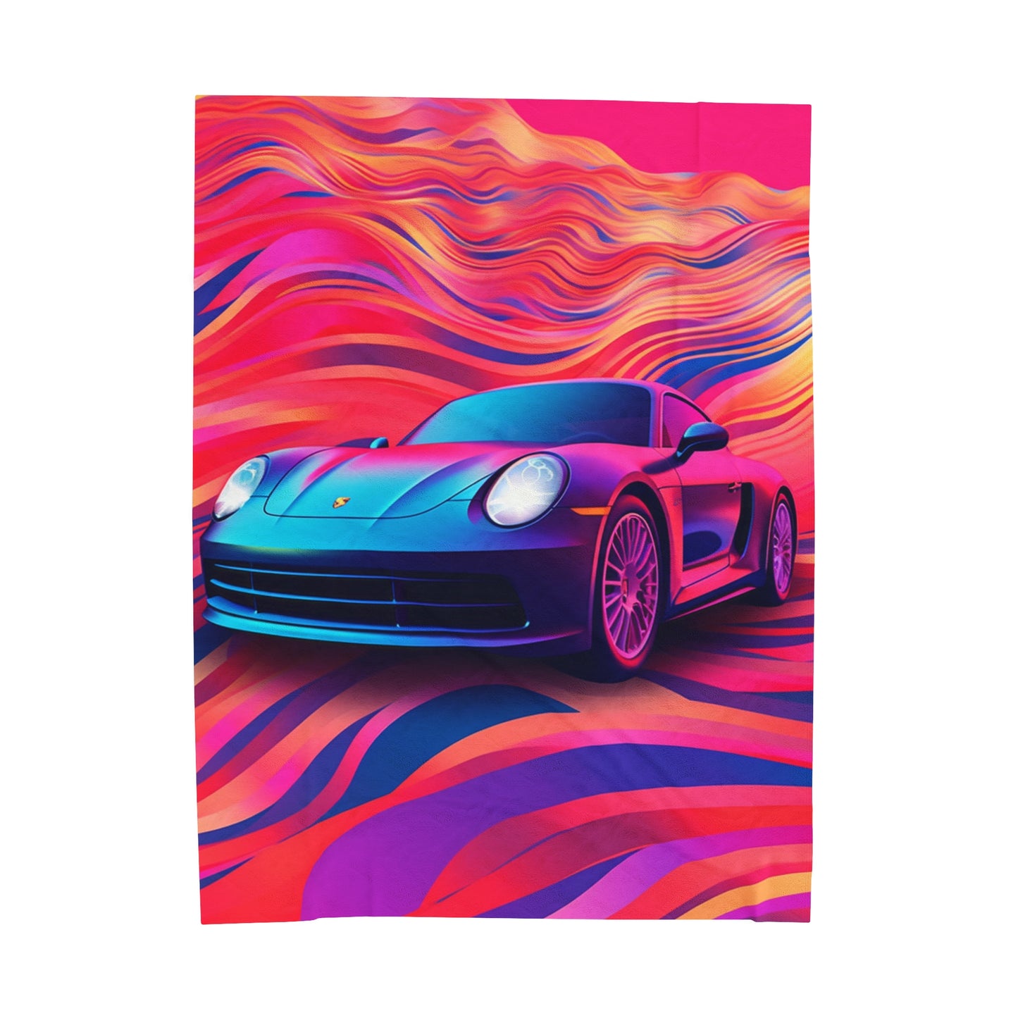 Velveteen Plush Blanket Porsche Water Fusion 3