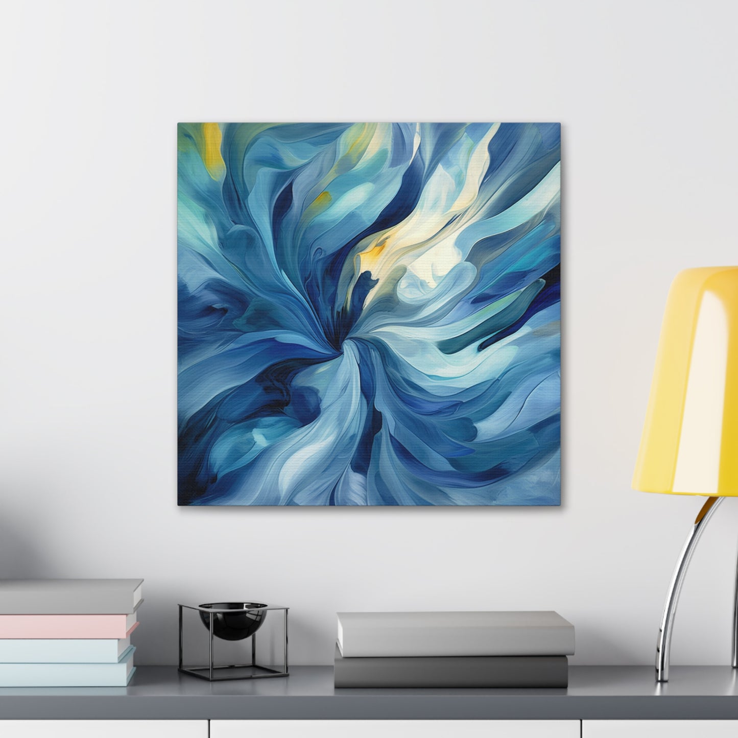 Canvas Gallery Wraps Blue Tluip Abstract 4