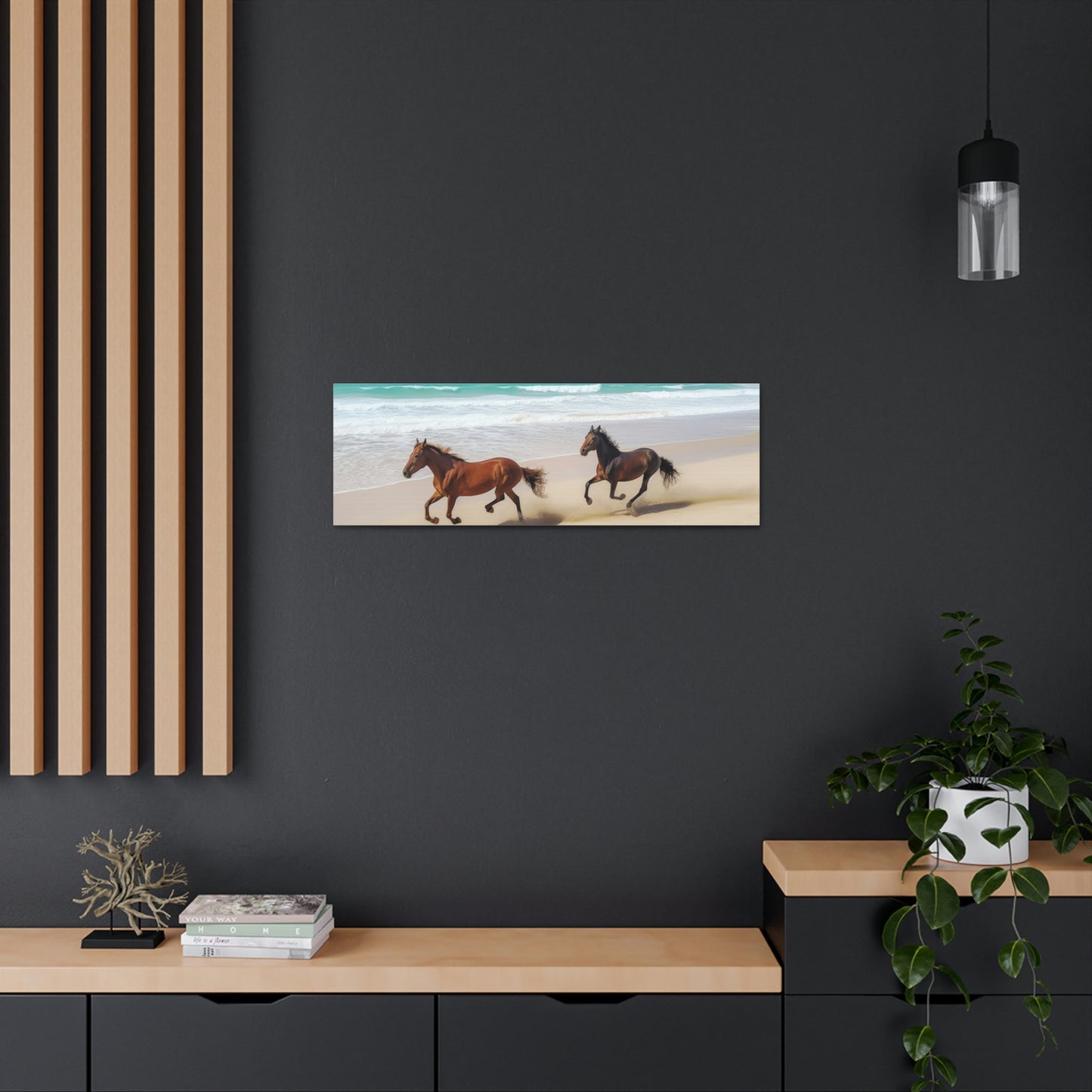 Canvas Gallery Wraps Two Horses Running 3