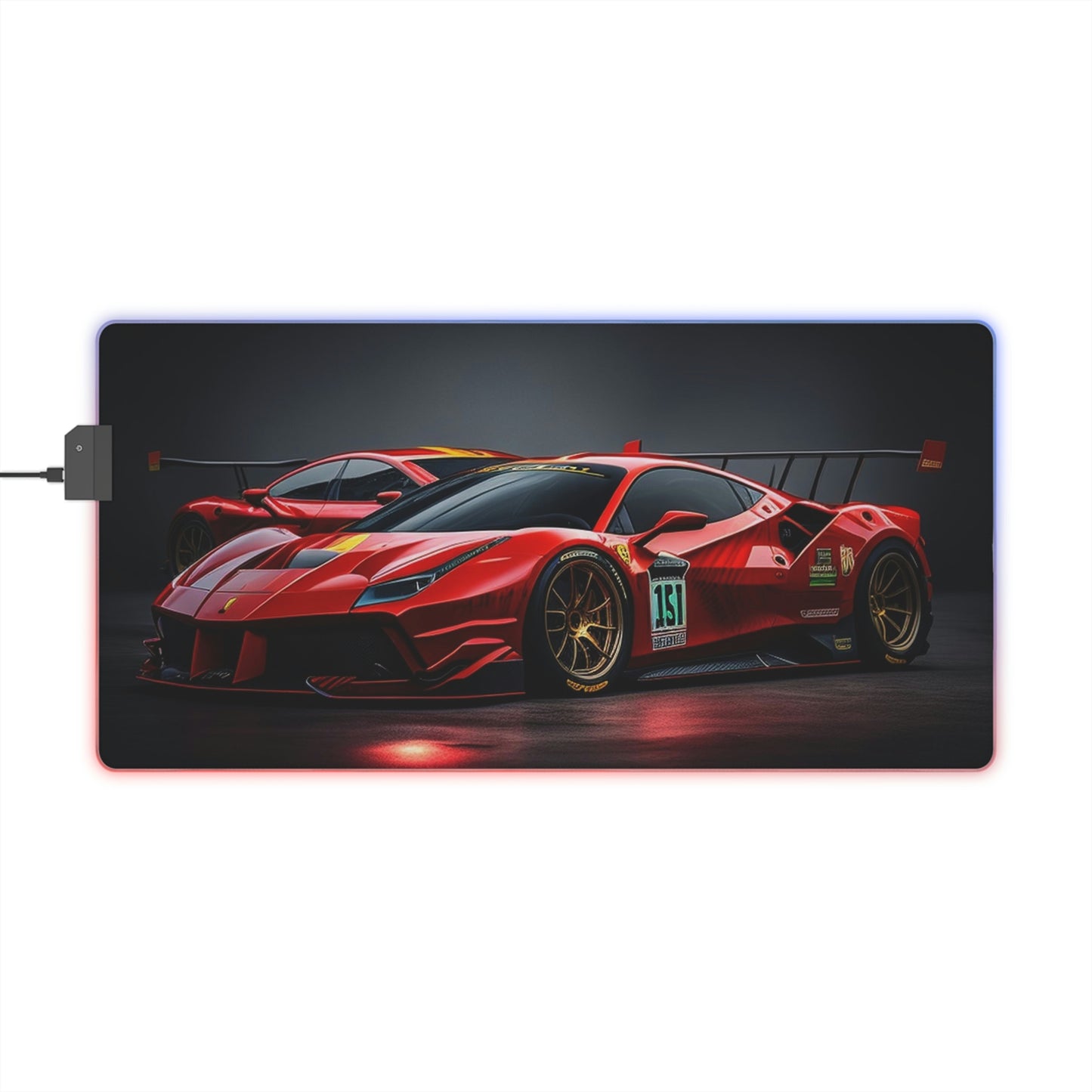 LED Gaming Mouse Pad Ferrari Red 2