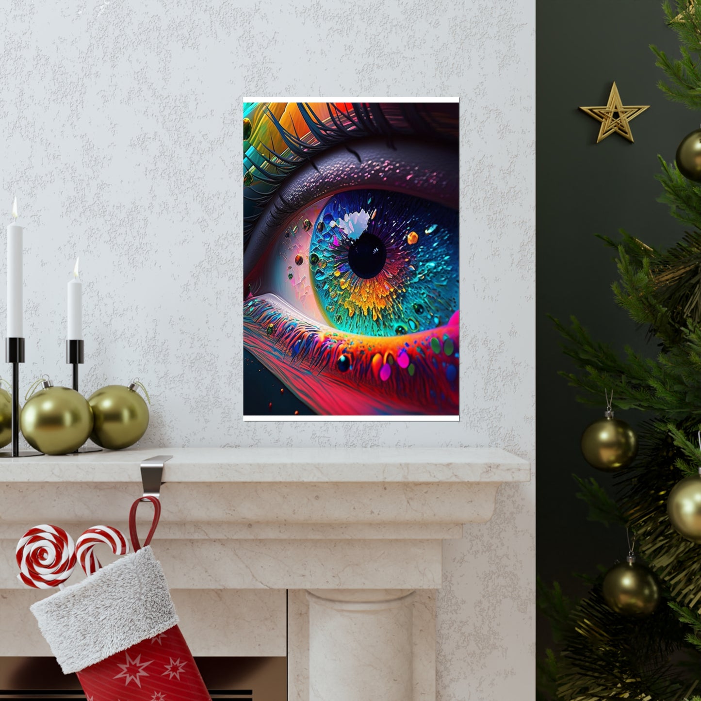 Premium Matte Vertical Posters Macro Eye Photo 3