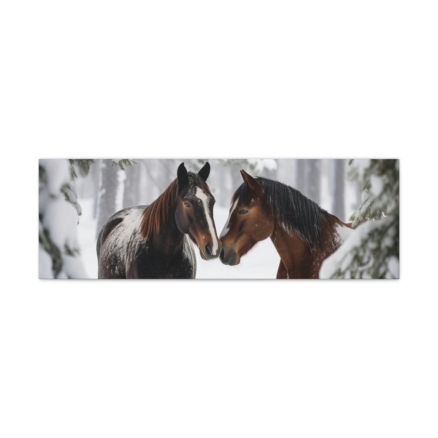 Canvas Gallery Wraps Horse Kiss 1