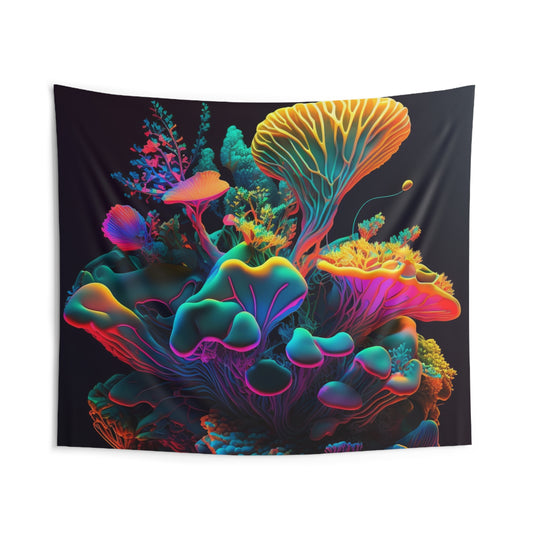 Indoor Wall Tapestries Macro Coral Reef 1