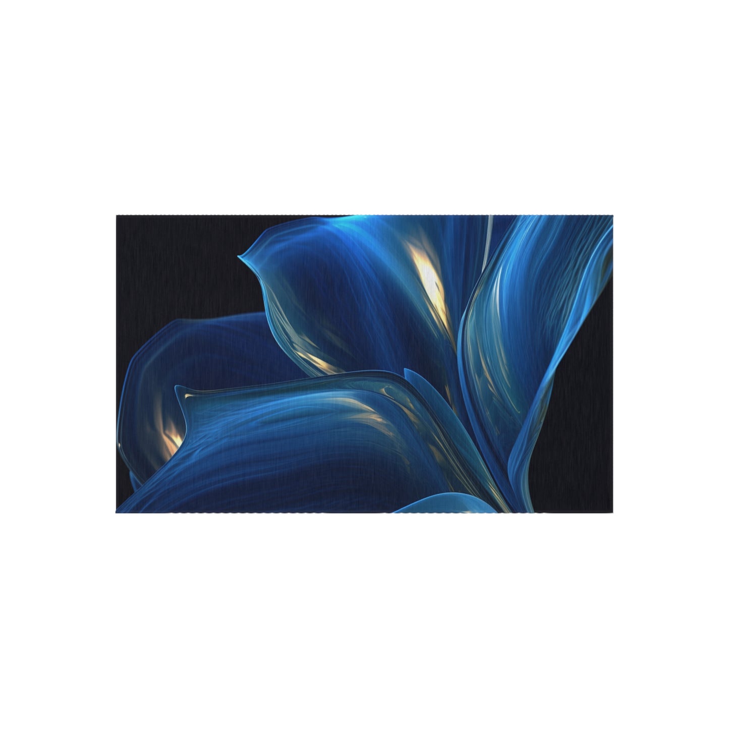 Outdoor Rug  Abstract Blue Tulip 1