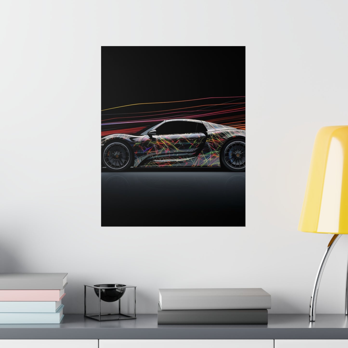 Premium Matte Vertical Posters Porsche Line 4