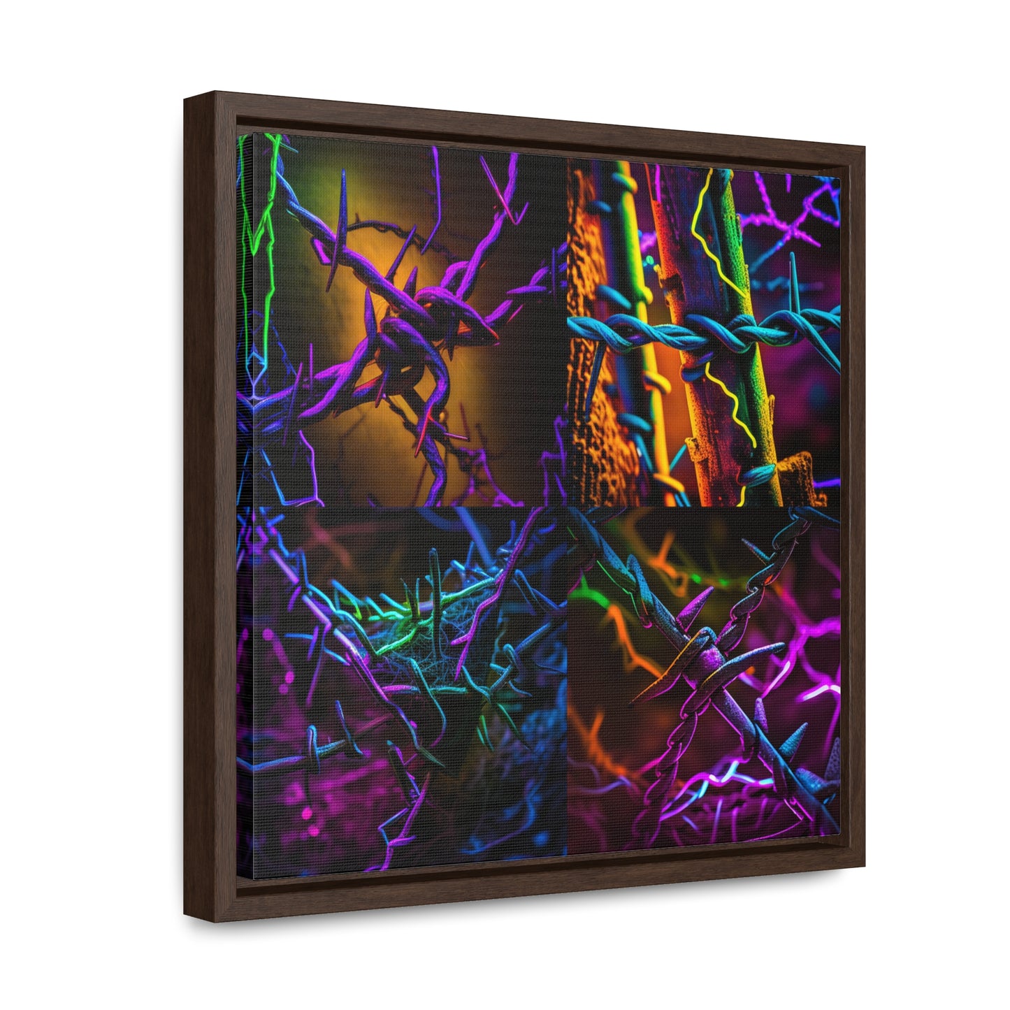 Gallery Canvas Wraps, Square Frame Macro Neon Barb