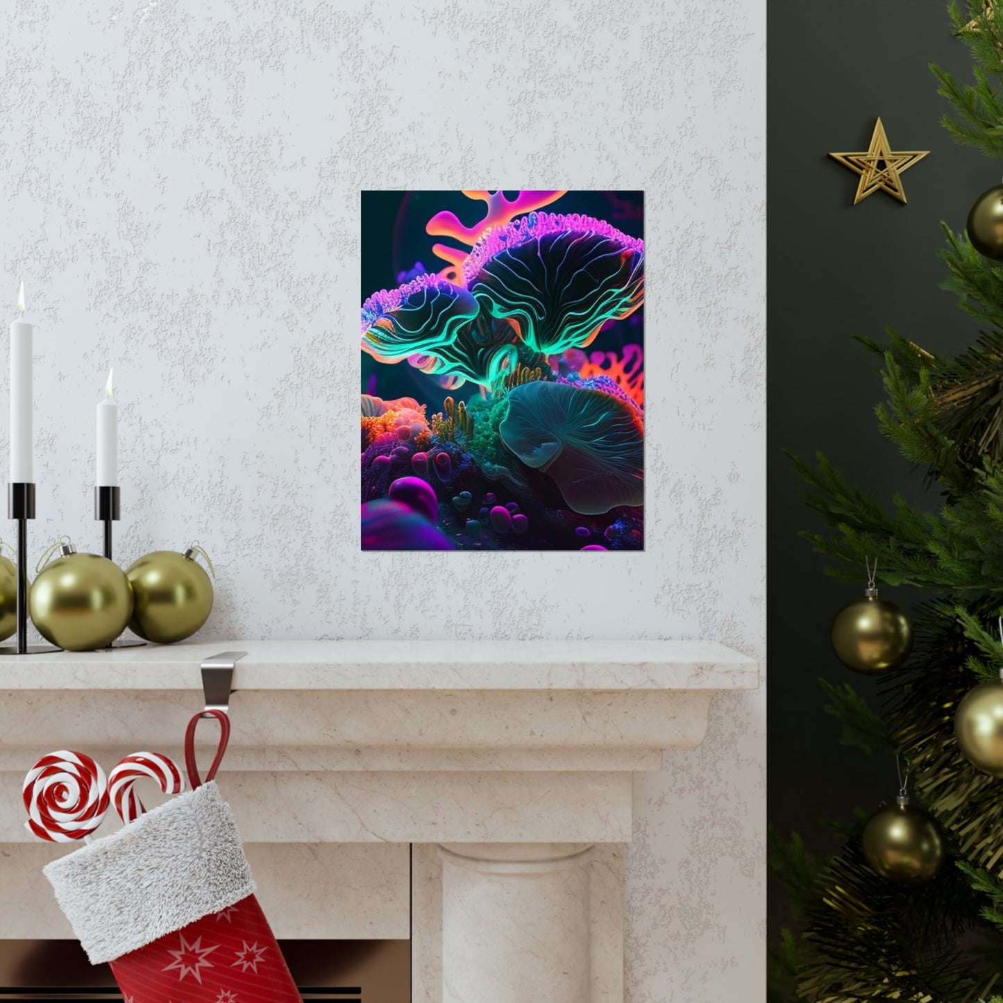 Premium Matte Vertical Posters Macro Coral Reef 4