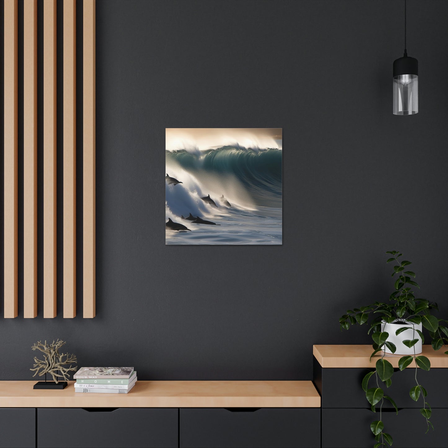 Canvas Gallery Wraps Dolphin Wave 2