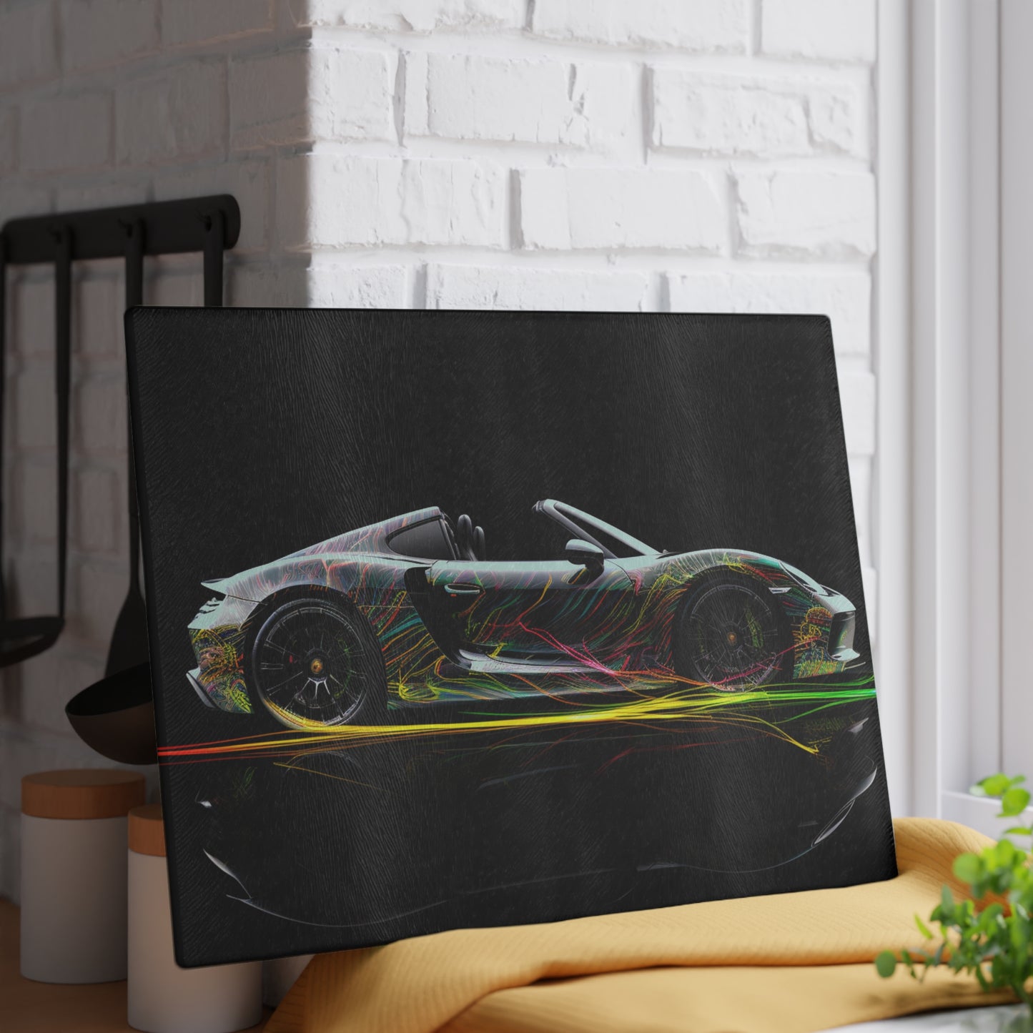 Glass Cutting Board Porsche Line 1