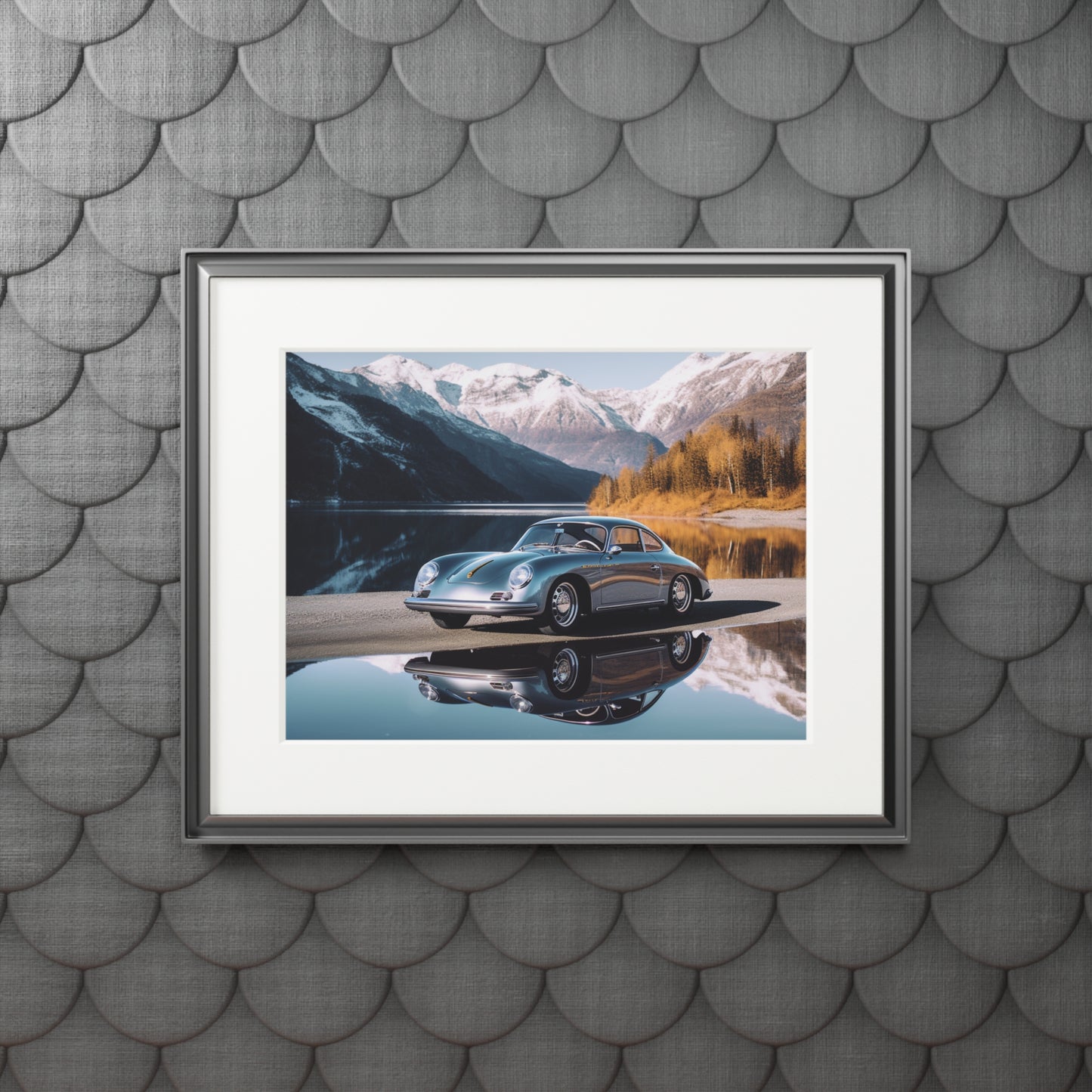 Fine Art Prints (Passepartout Paper Frame) Porsche Lake 1