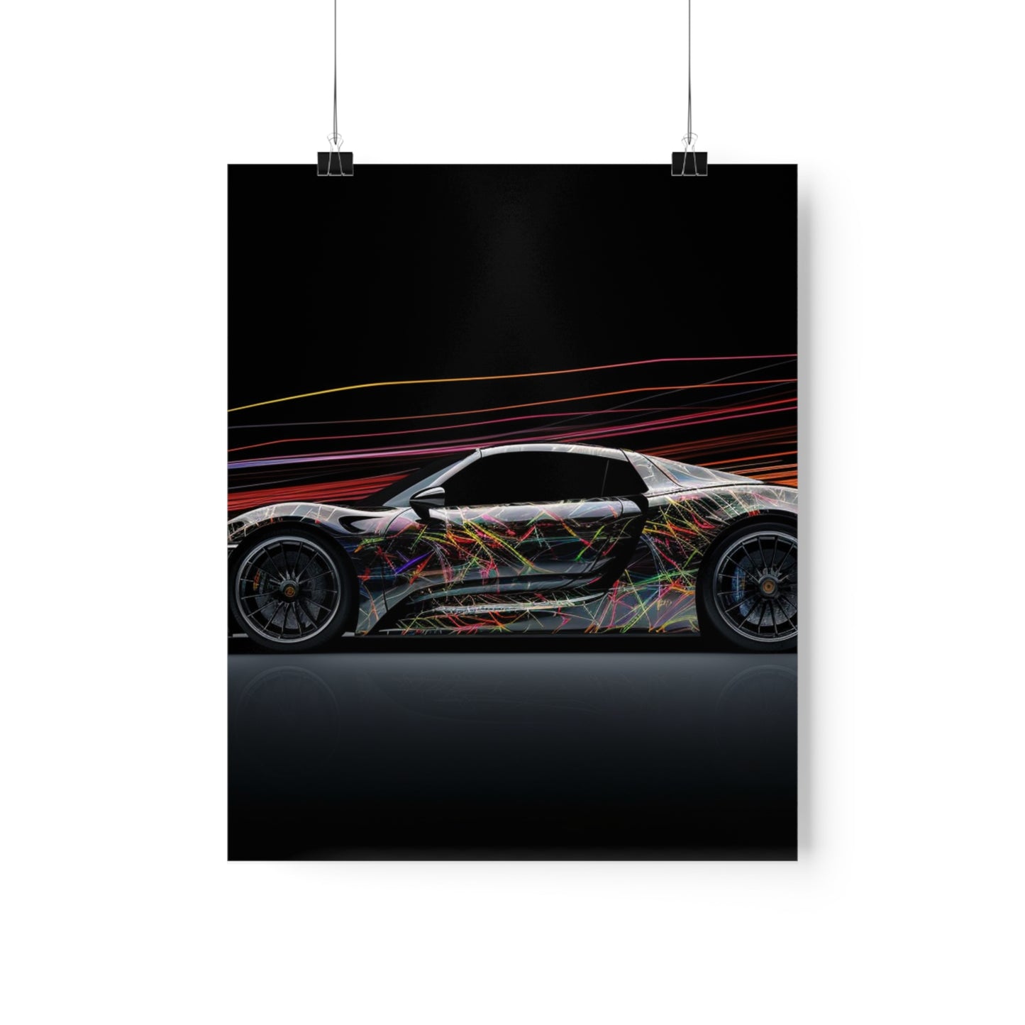 Premium Matte Vertical Posters Porsche Line 4