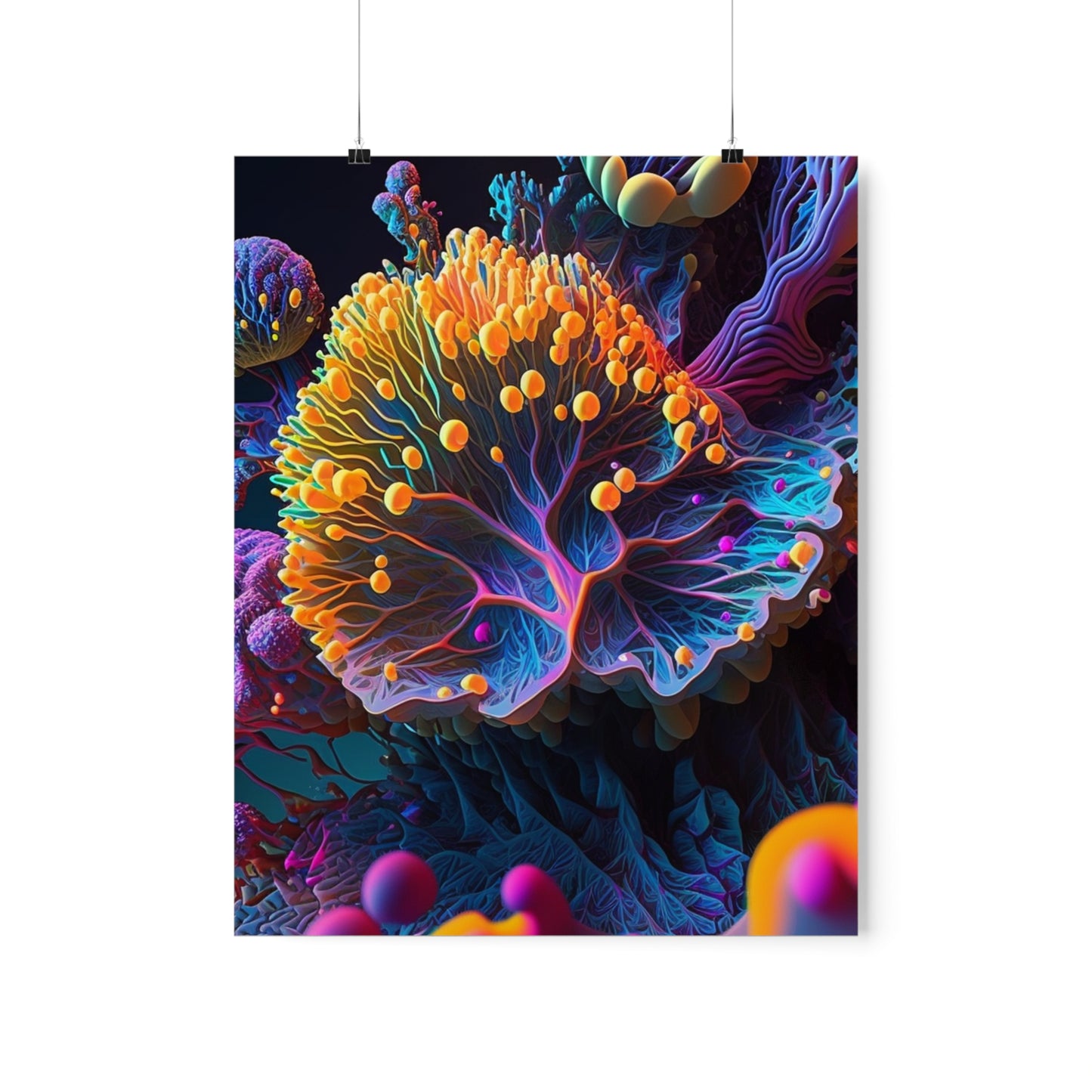 Premium Matte Vertical Posters Ocean Life Macro 1