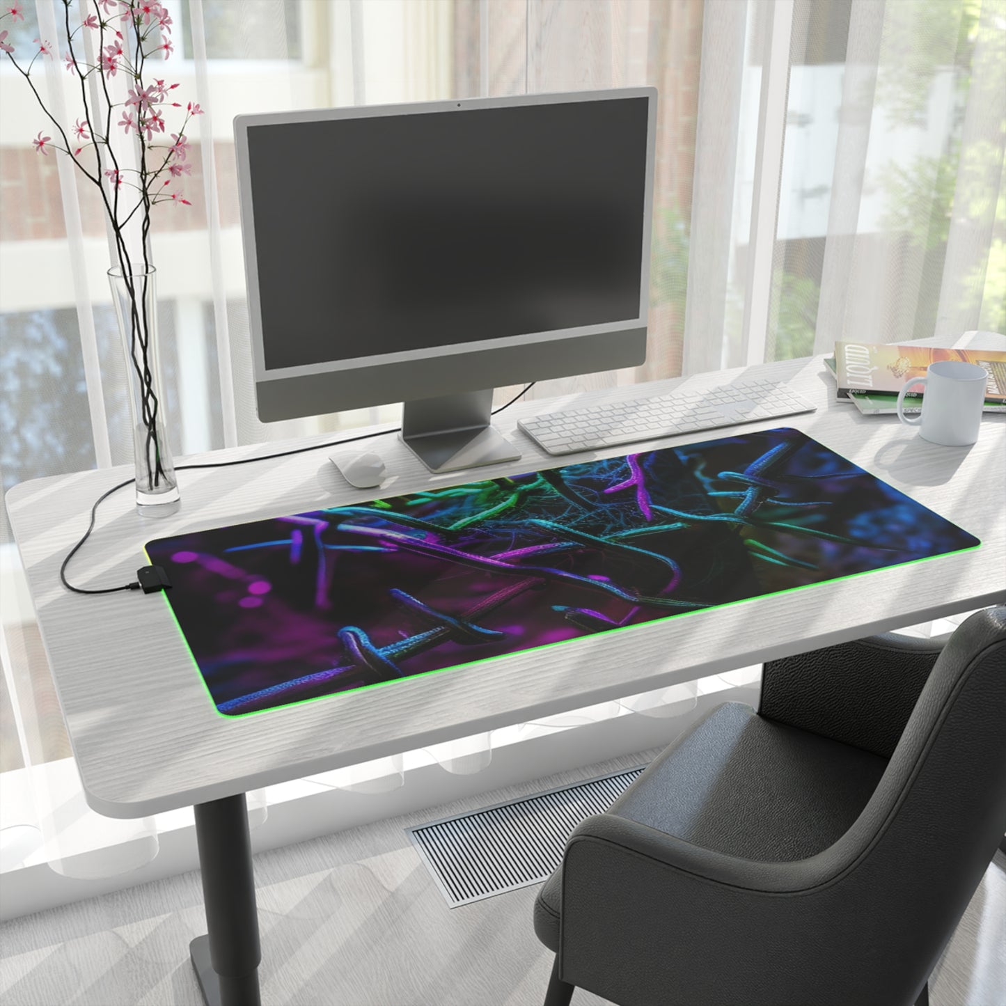 LED Gaming Mouse Pad Macro Neon Barb 3