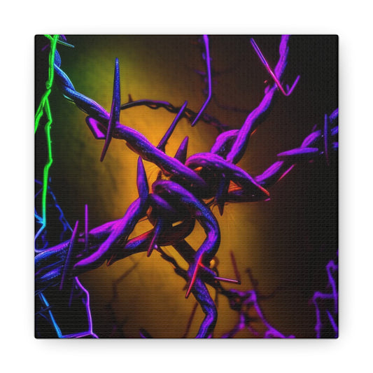 Canvas Gallery Wraps Macro Neon Barb 1