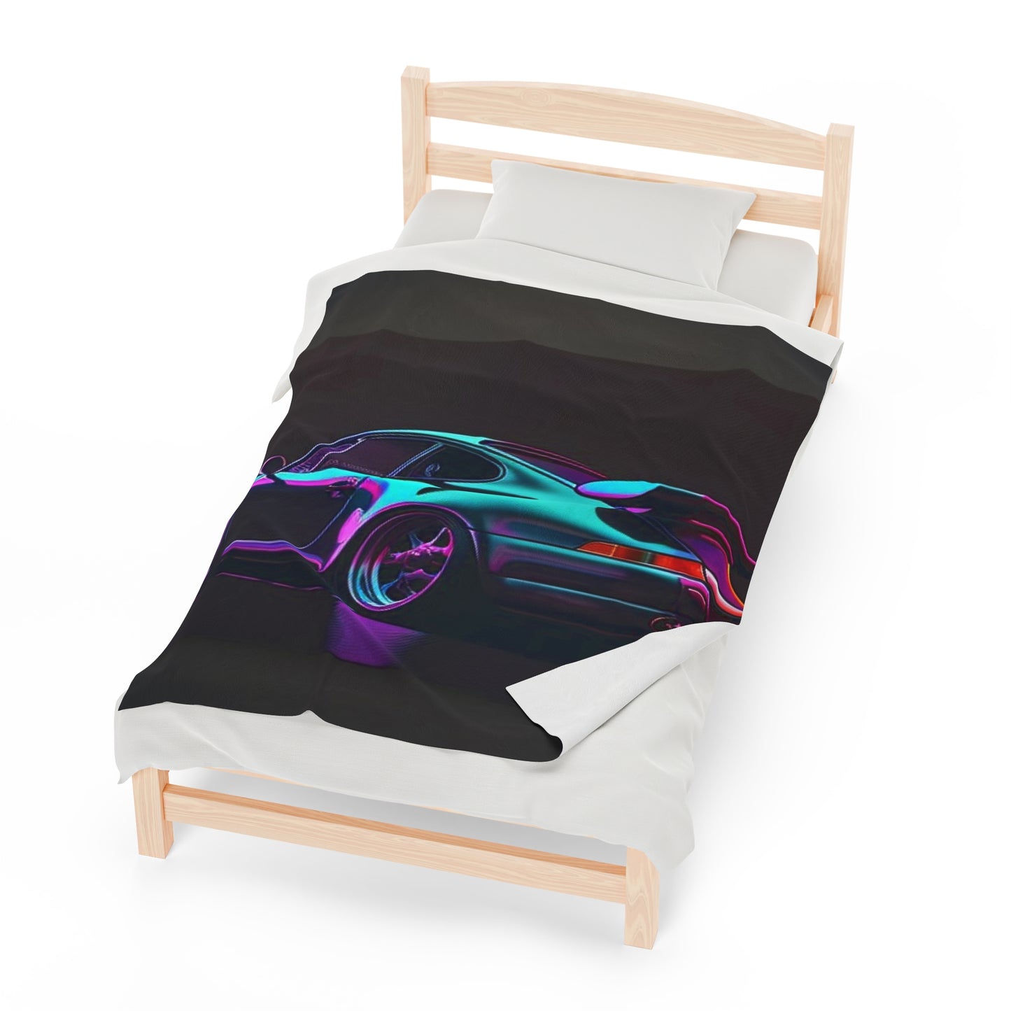 Velveteen Plush Blanket Porsche Purple 2