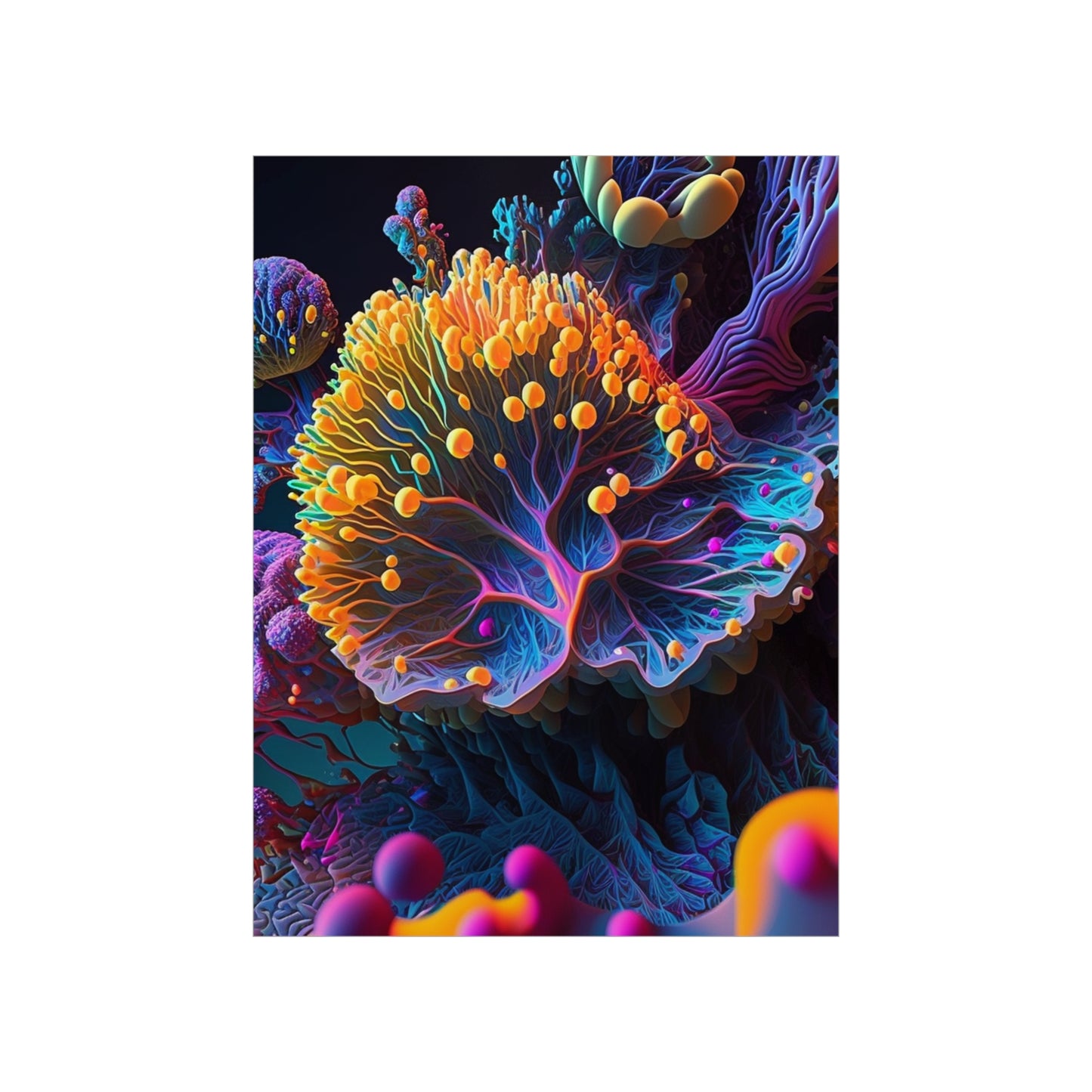 Premium Matte Vertical Posters Ocean Life Macro 1