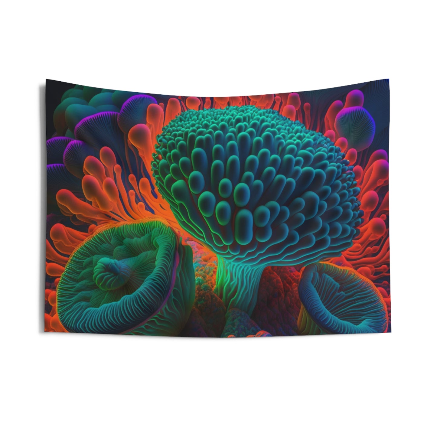 Indoor Wall Tapestries Macro Reef Florescent 3