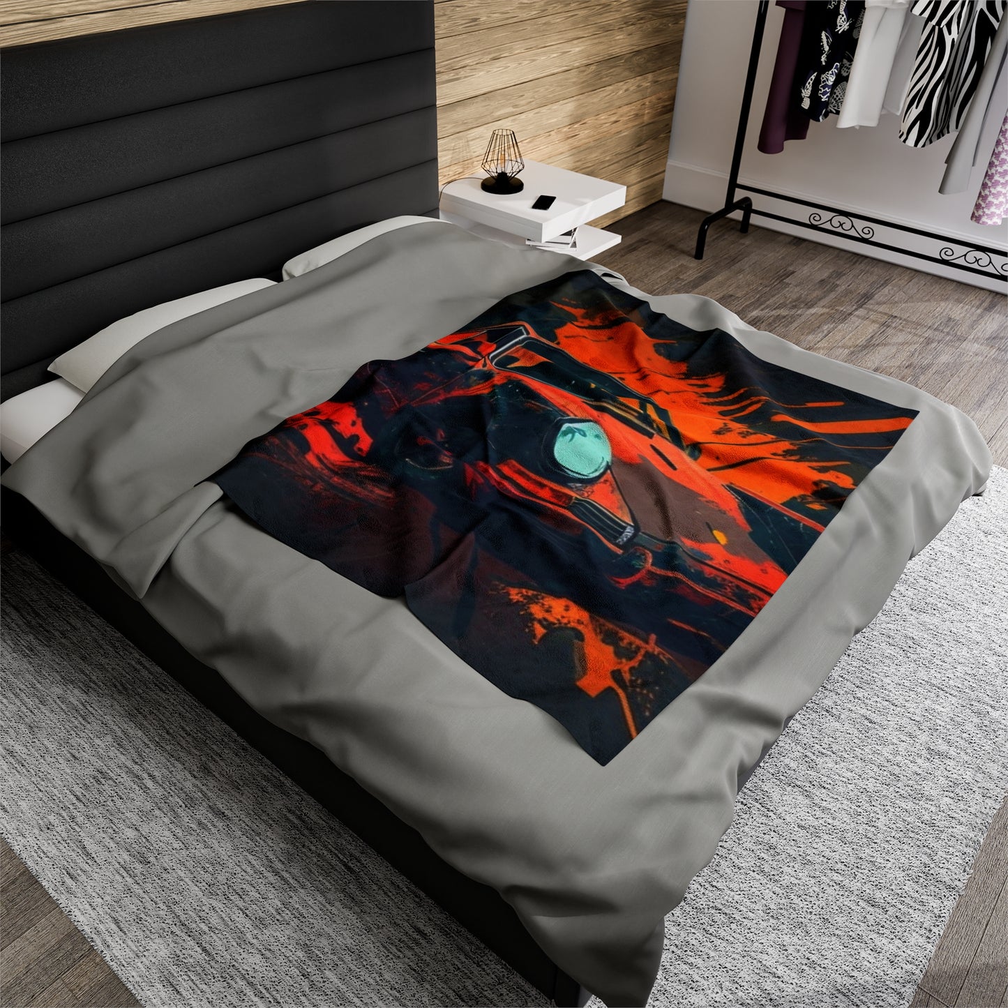 Velveteen Plush Blanket Porsche Abstract 3